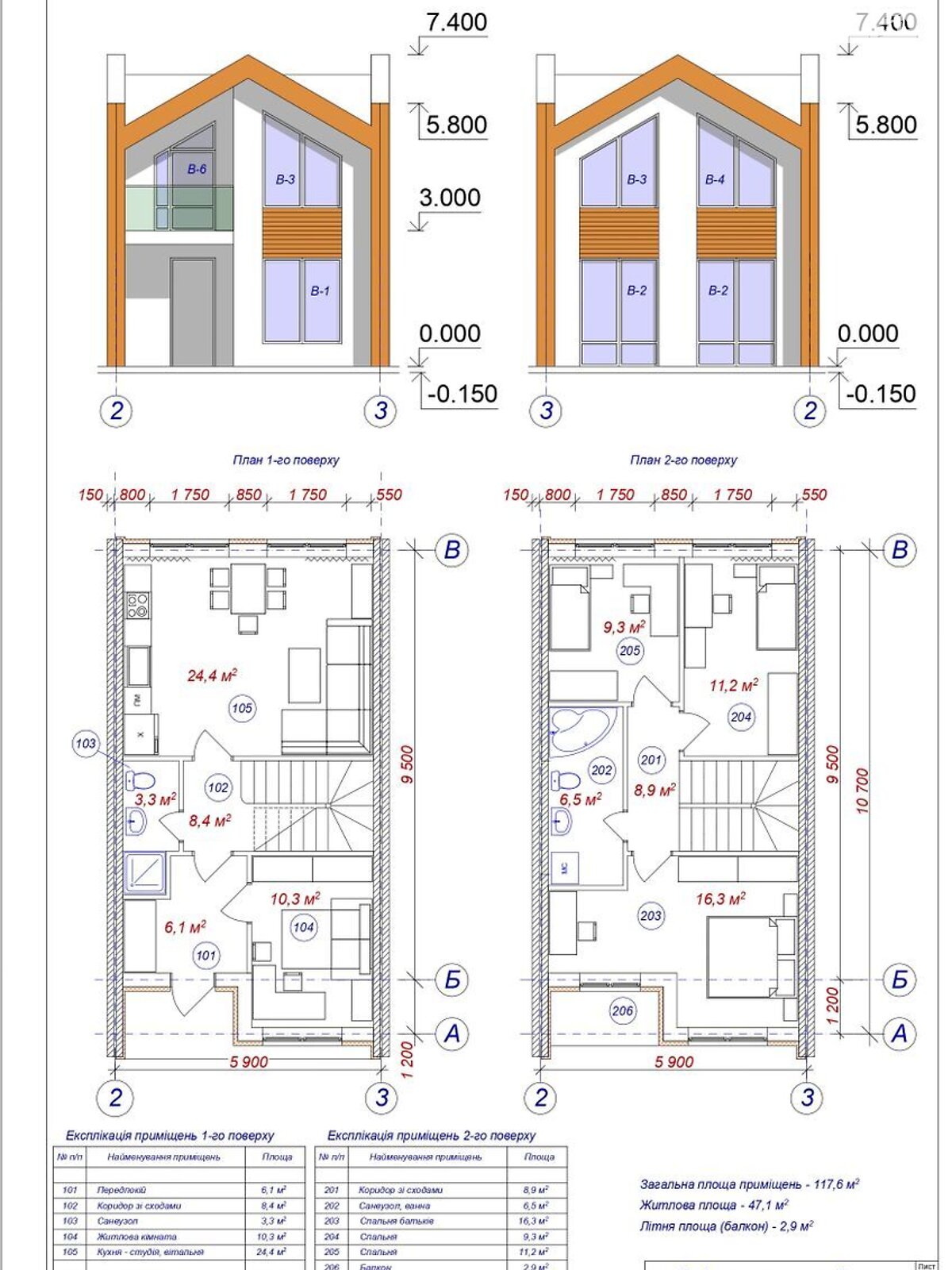 двухэтажный таунхаус, 105 кв. м, газобетон. Продажа в Тарасовке фото 1