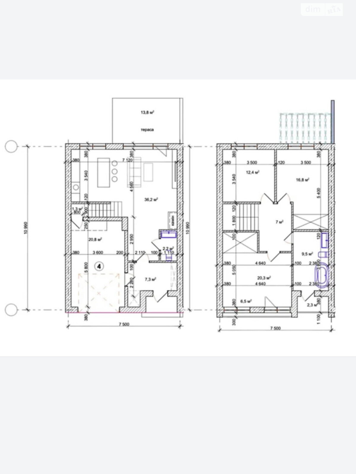двухэтажный таунхаус, 130 кв. м, кирпич. Продажа в Тернополе фото 1 двухэтажный таунхаус, 130 кв. м, кирпич. Продажа в Тернополе фото 1