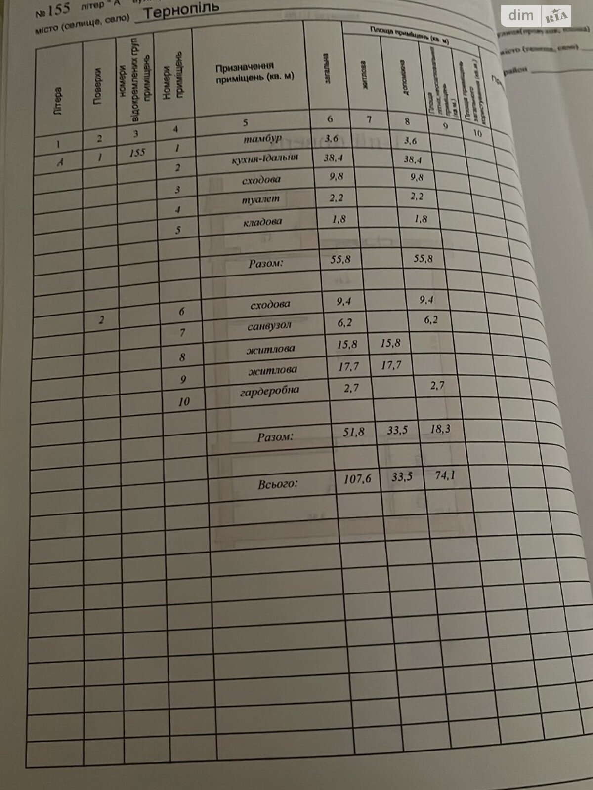 двоповерховий таунхаус, 107.6 кв. м, кирпич. Продаж у Тернополі фото 1