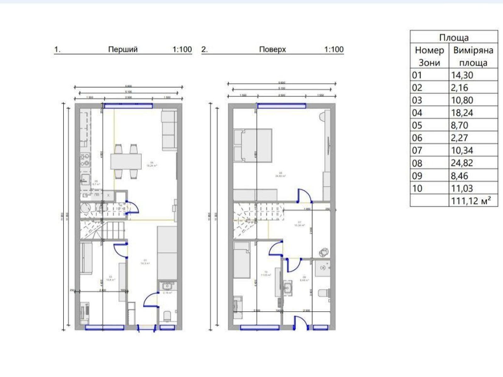 двухэтажный таунхаус, 112 кв. м, кирпич. Продажа в Ужгороде район Червеница фото 1