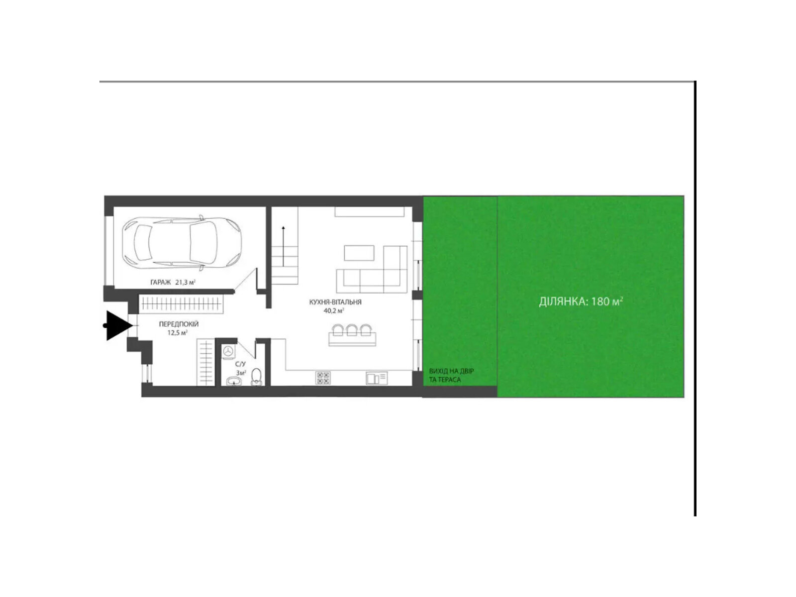 двухэтажный таунхаус, 143.6 кв. м, монолитно-каркасный. Продажа в Ужгороде фото 1