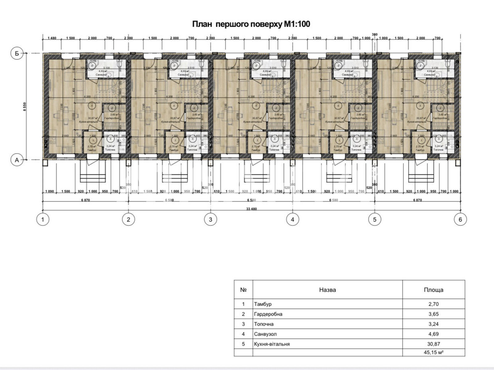 двухэтажный таунхаус, 90 кв. м, кирпич. Продажа в Винницких Хуторах фото 1