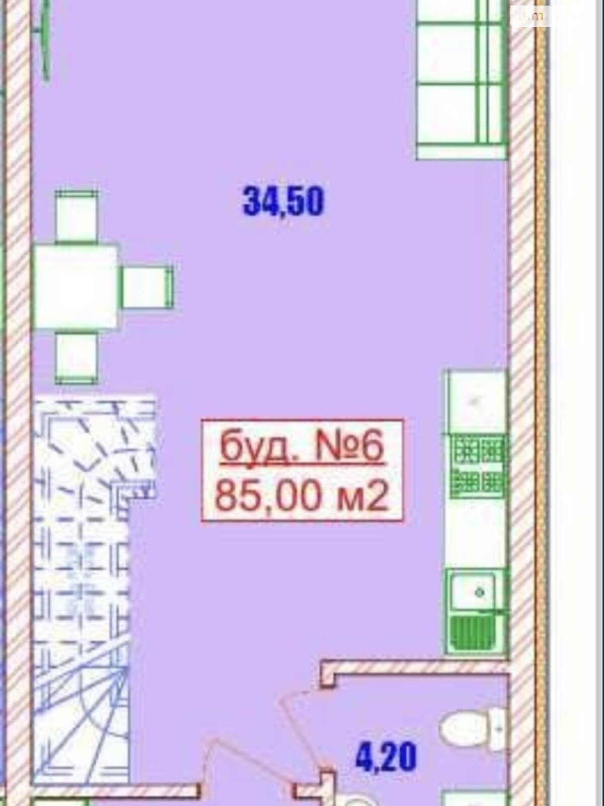 двухэтажный таунхаус, 85 кв. м, кирпич. Продажа в Ворзеле фото 1