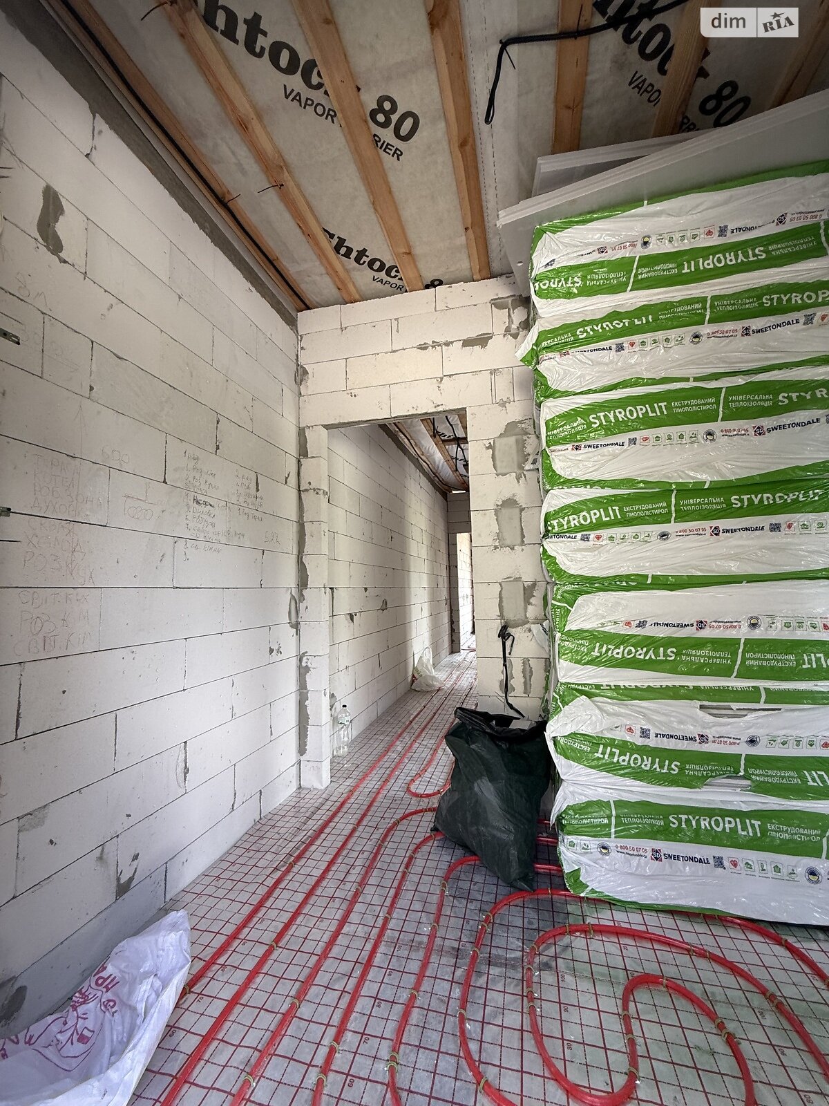 одноэтажный таунхаус, 56.3 кв. м, газобетон. Продажа в Ворзеле фото 1