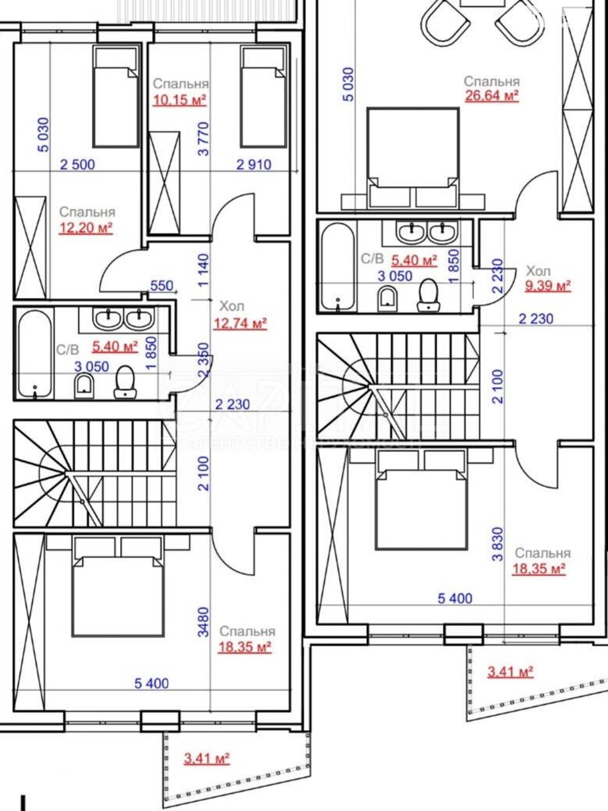 двухэтажный таунхаус, 125 кв. м, кирпич. Продажа в Юровке фото 1