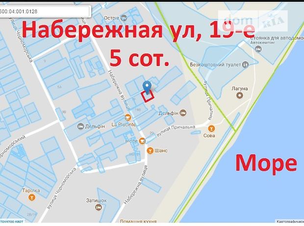 Продажа участка под жилую застройку, Одесская, Белгород-Днестровский, c. Курортное, Набережная улица 19-е Продажа участка под жилую застройку, Одесская, Белгород-Днестровский, c. Курортное, Набережная улица 19-е