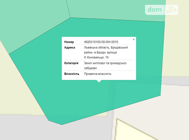 Земля под жилую застройку в Бродах, район Броды, площадь 5.9 сотки фото 1 Земля под жилую застройку в Бродах, район Броды, площадь 5.9 сотки фото 1