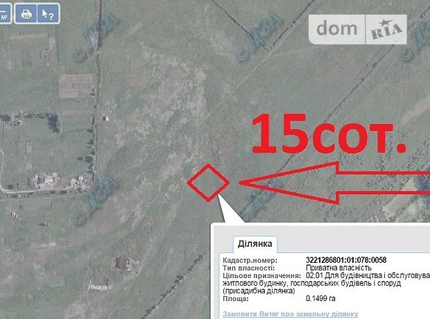 Земля під житлову забудову в селі Пухівка, площа 15 соток фото 1 Земля під житлову забудову в селі Пухівка, площа 15 соток фото 1