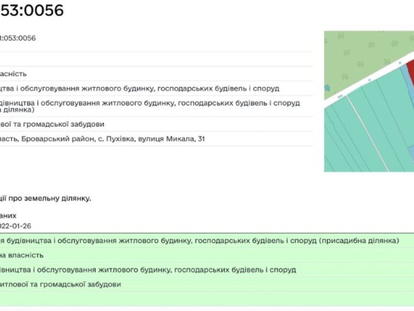 Земельна ділянка під житлову забудову в Пухівці, площа 38.6 сотки фото 1