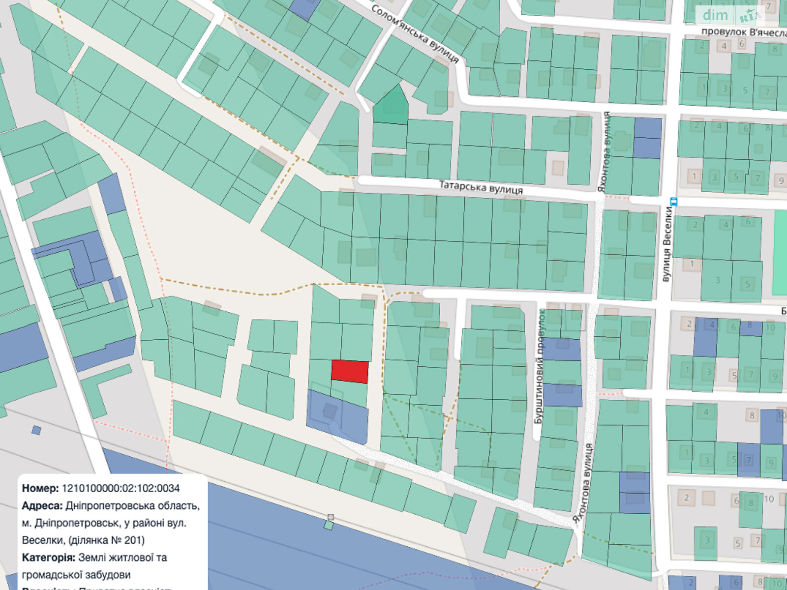 Земля под жилую застройку в Днепре, район 12 квартал, площадь 6.04 сотки фото 1 Земля под жилую застройку в Днепре, район 12 квартал, площадь 6.04 сотки фото 1