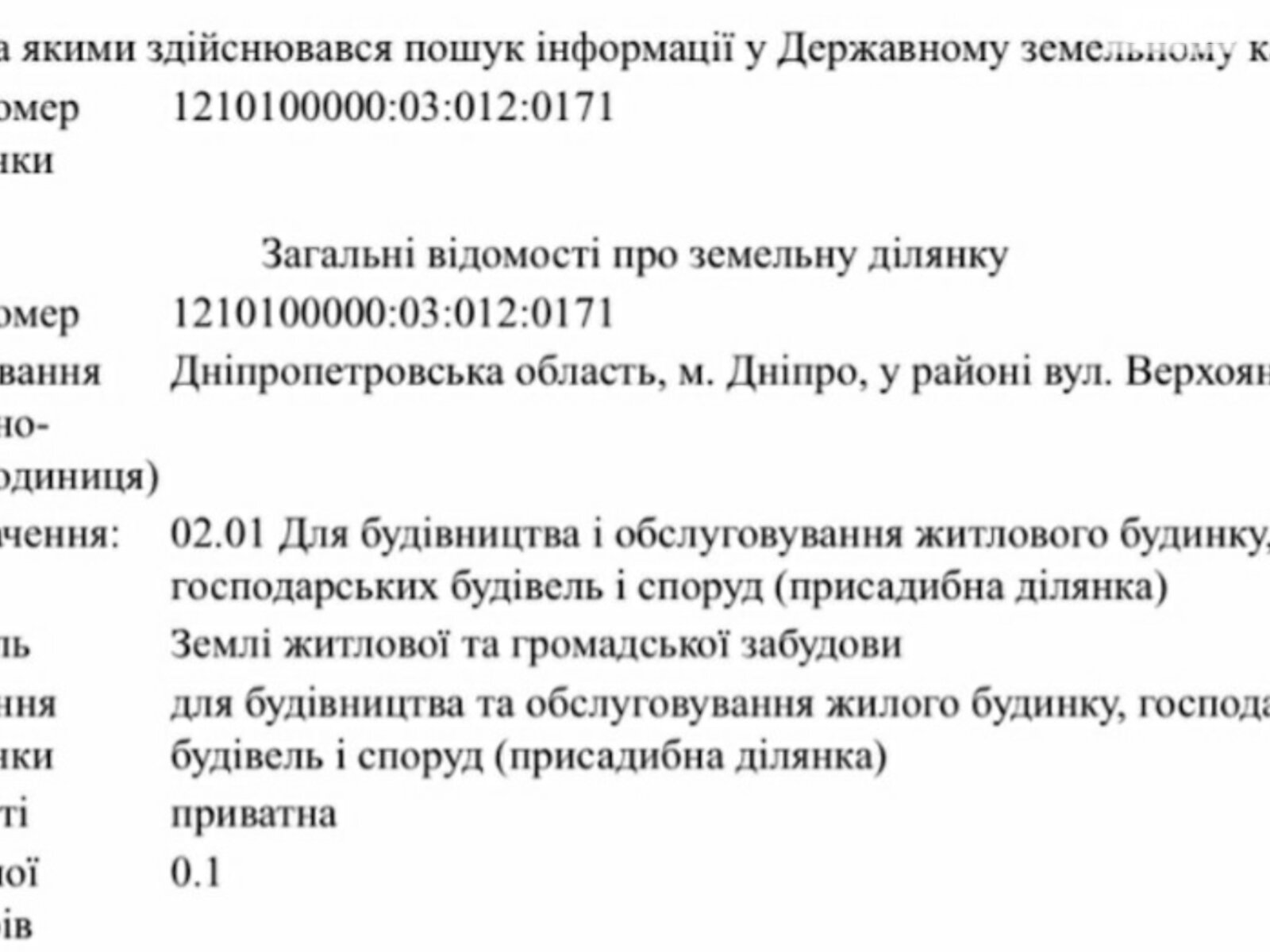 Земля под жилую застройку в Днепре, район Лоцкамянка, площадь 10 соток фото 1