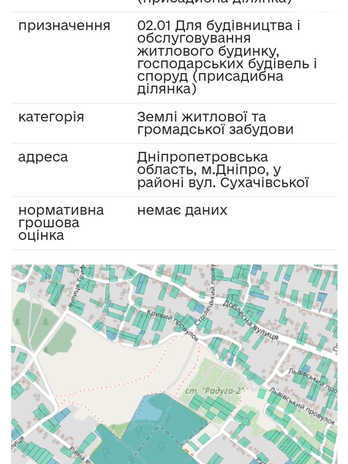 Земельна ділянка під житлову забудову в Дніпрі, площа 10 соток фото 1 Земельна ділянка під житлову забудову в Дніпрі, площа 10 соток фото 1