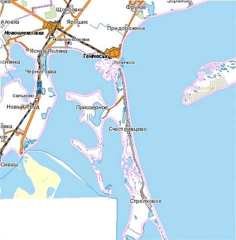 Генический район херсонской области карта