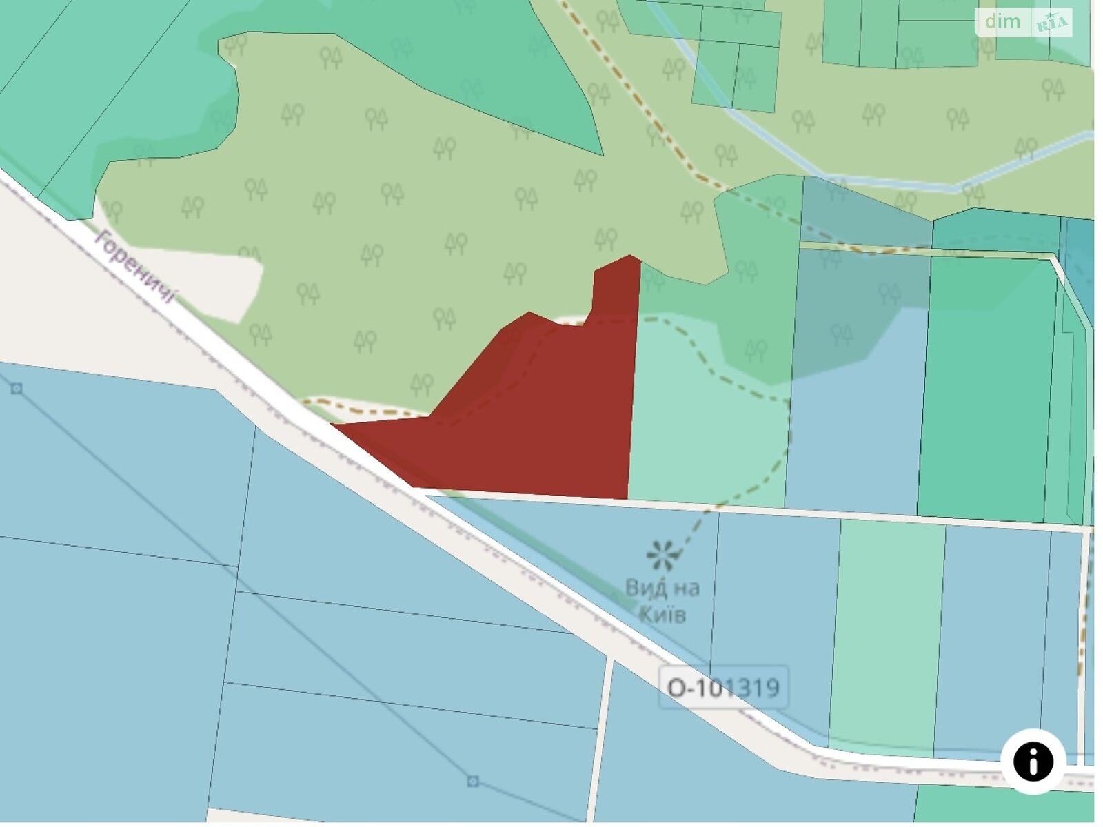 Земельна ділянка під житлову забудову в Гореничах, площа 170 соток фото 1 Земельна ділянка під житлову забудову в Гореничах, площа 170 соток фото 1