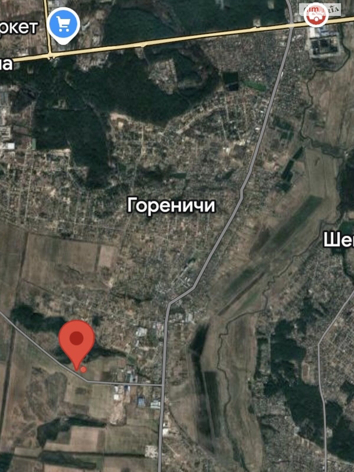 Земельна ділянка під житлову забудову в Гореничах, площа 170 соток фото 1 Земельна ділянка під житлову забудову в Гореничах, площа 170 соток фото 1