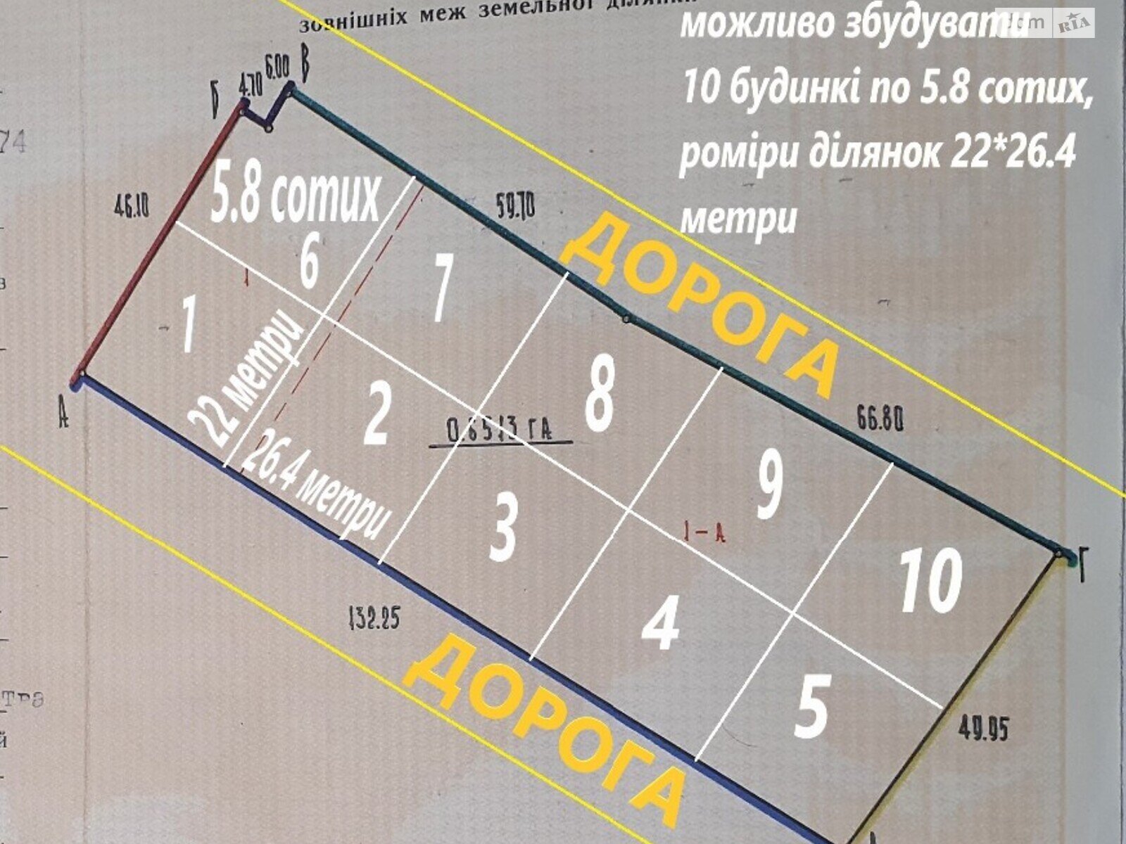 Земля під житлову забудову в Івано-Франківську, район Драгомирчани, площа 65 соток фото 1