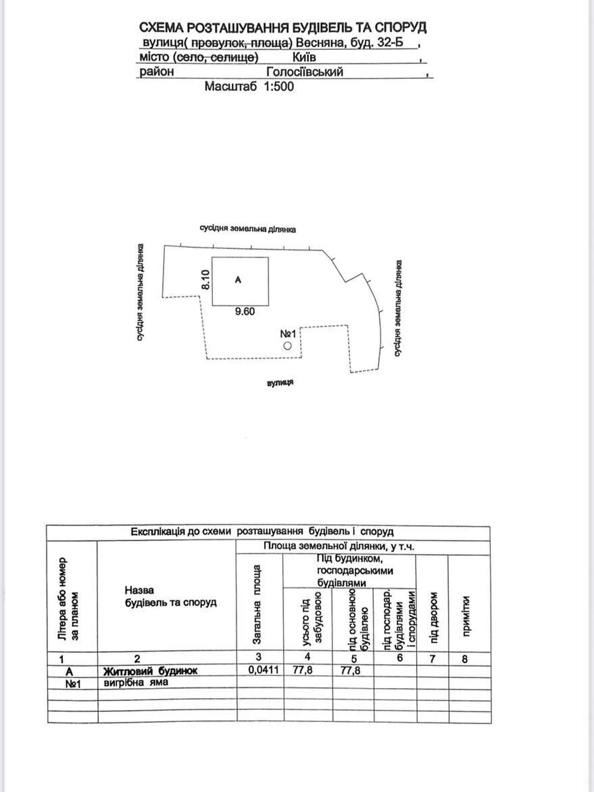 Земля под жилую застройку в Киеве, район Голосеевский, площадь 1.1 сотки фото 1