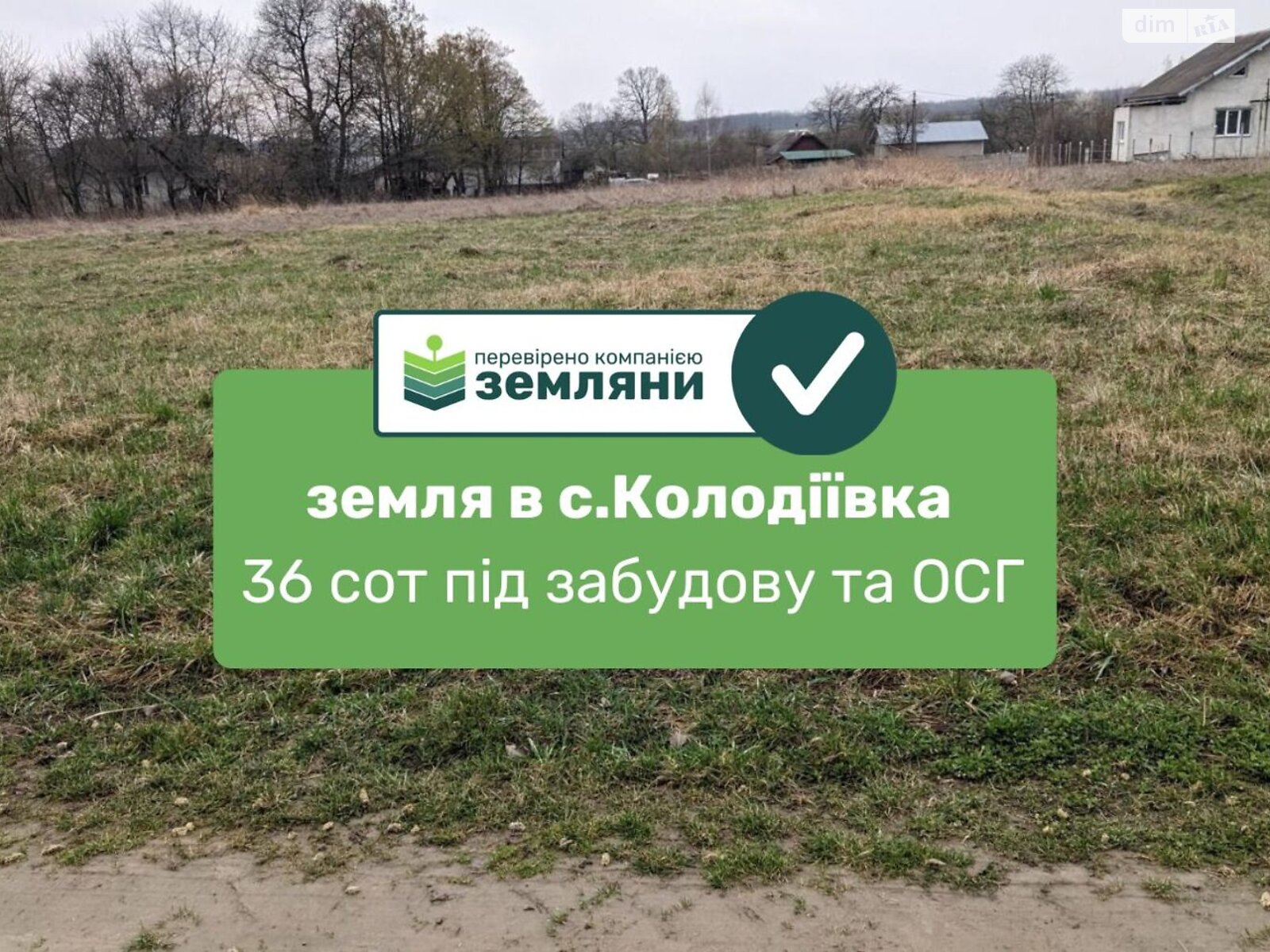 Земельна ділянка під житлову забудову в Колодіївці, площа 36 соток фото 1 Земельна ділянка під житлову забудову в Колодіївці, площа 36 соток фото 1