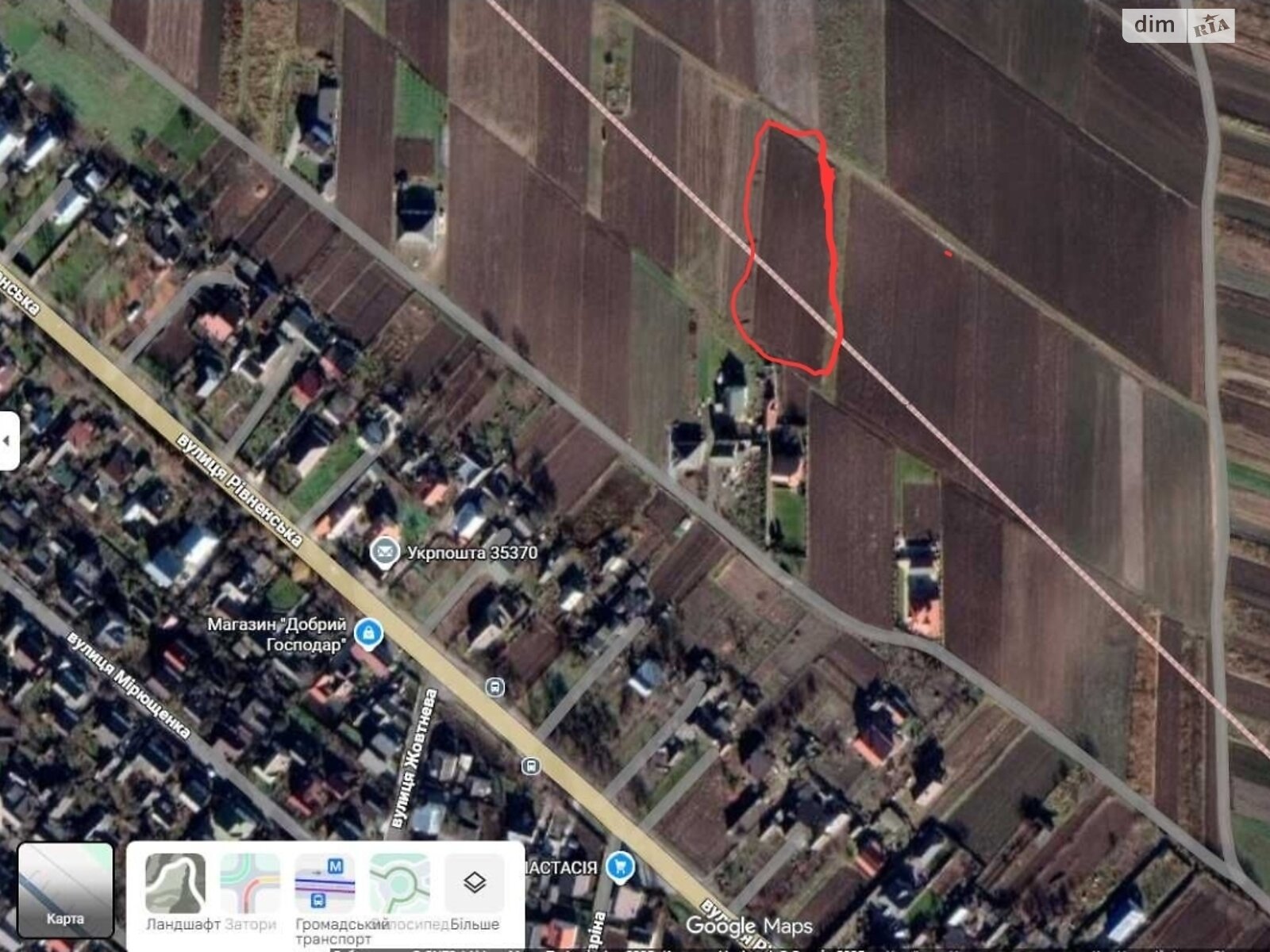 Земельный участок под жилую застройку в Колоденке, площадь 33.14 сотки фото 1 Земельный участок под жилую застройку в Колоденке, площадь 33.14 сотки фото 1