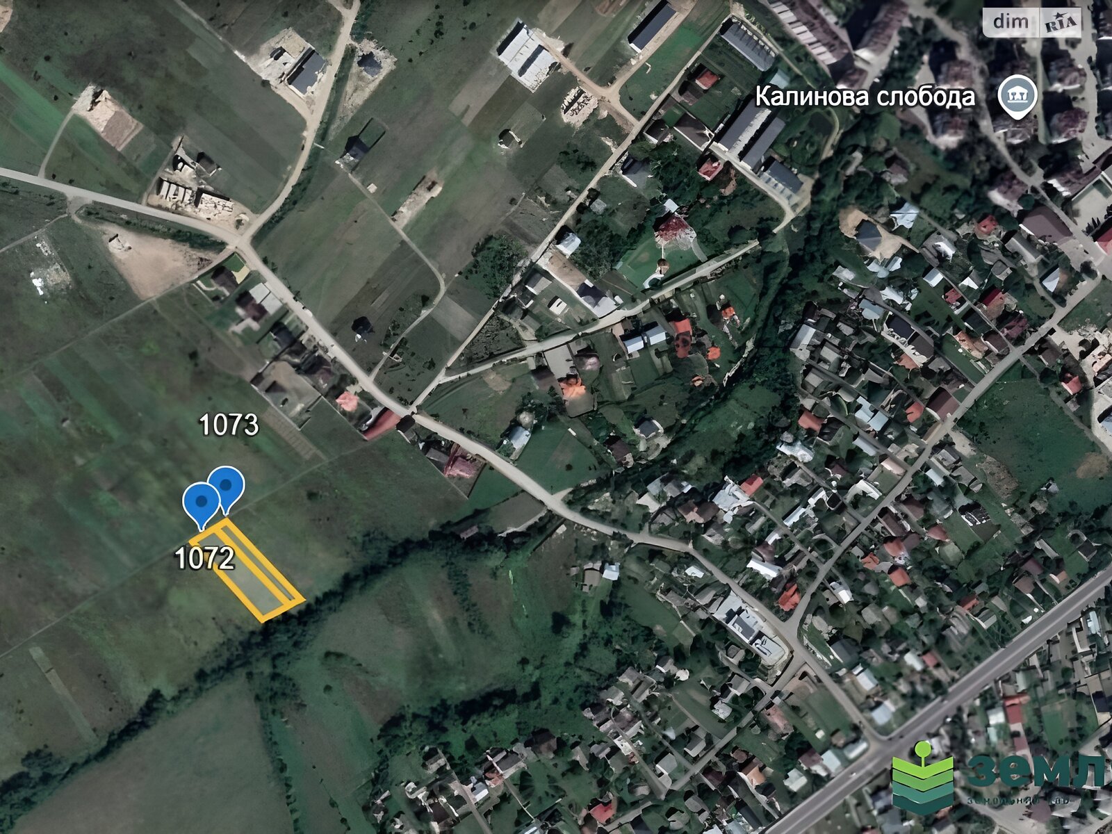 Земельна ділянка під житлову забудову в Крихівцях, площа 22.69 сотки фото 1 Земельна ділянка під житлову забудову в Крихівцях, площа 22.69 сотки фото 1