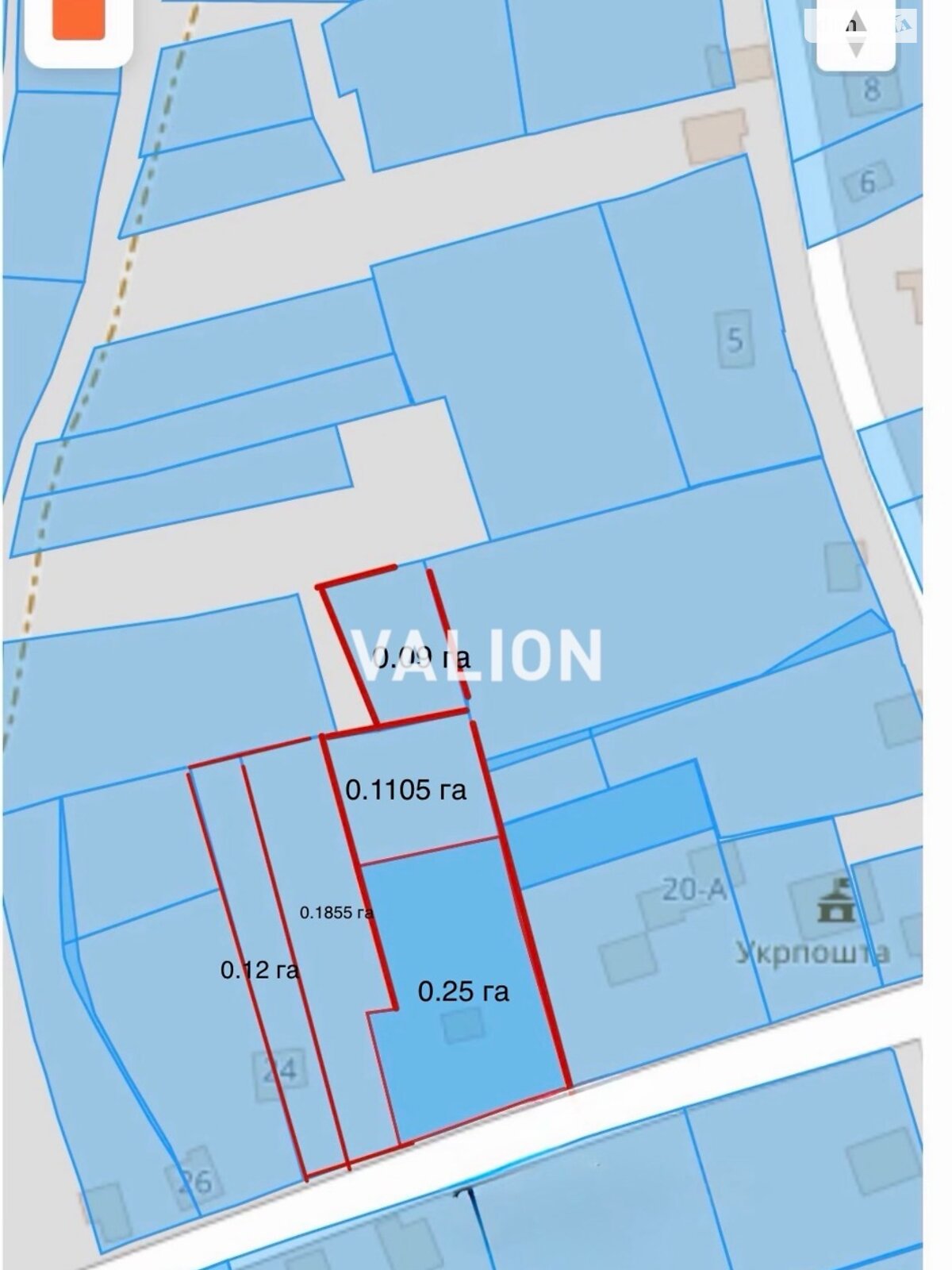 Земельна ділянка під житлову забудову в Лебедівці, площа 75.6 сотки фото 1