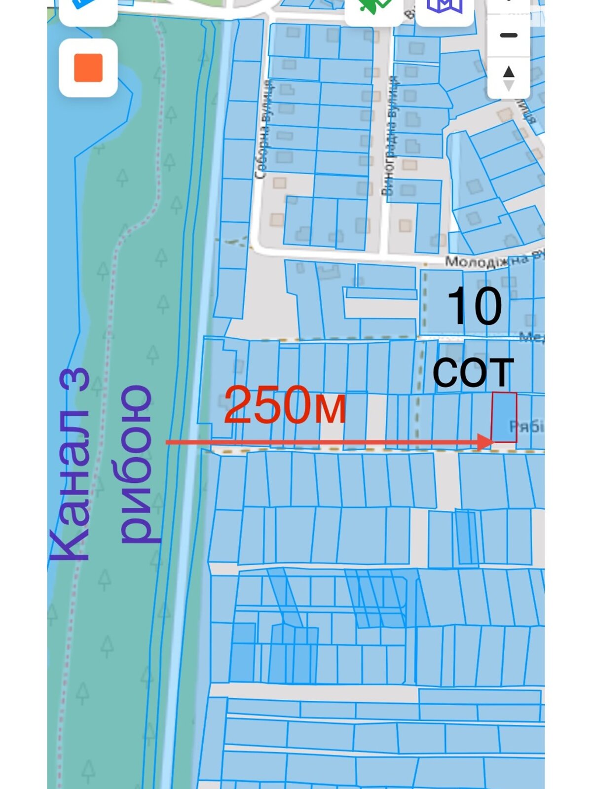 Земельный участок под жилую застройку в Лебедевке, площадь 10 соток фото 1