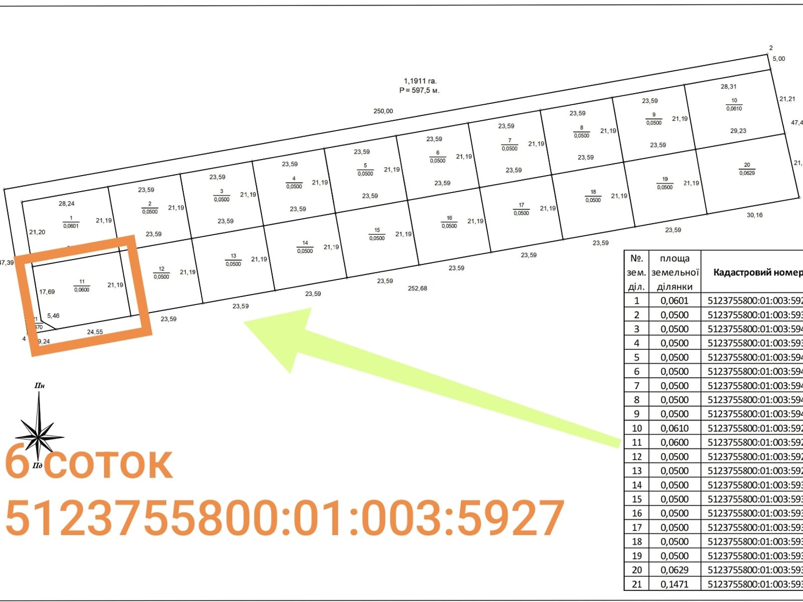 Земельный участок под жилую застройку в Лиманке, площадь 6 соток фото 1
