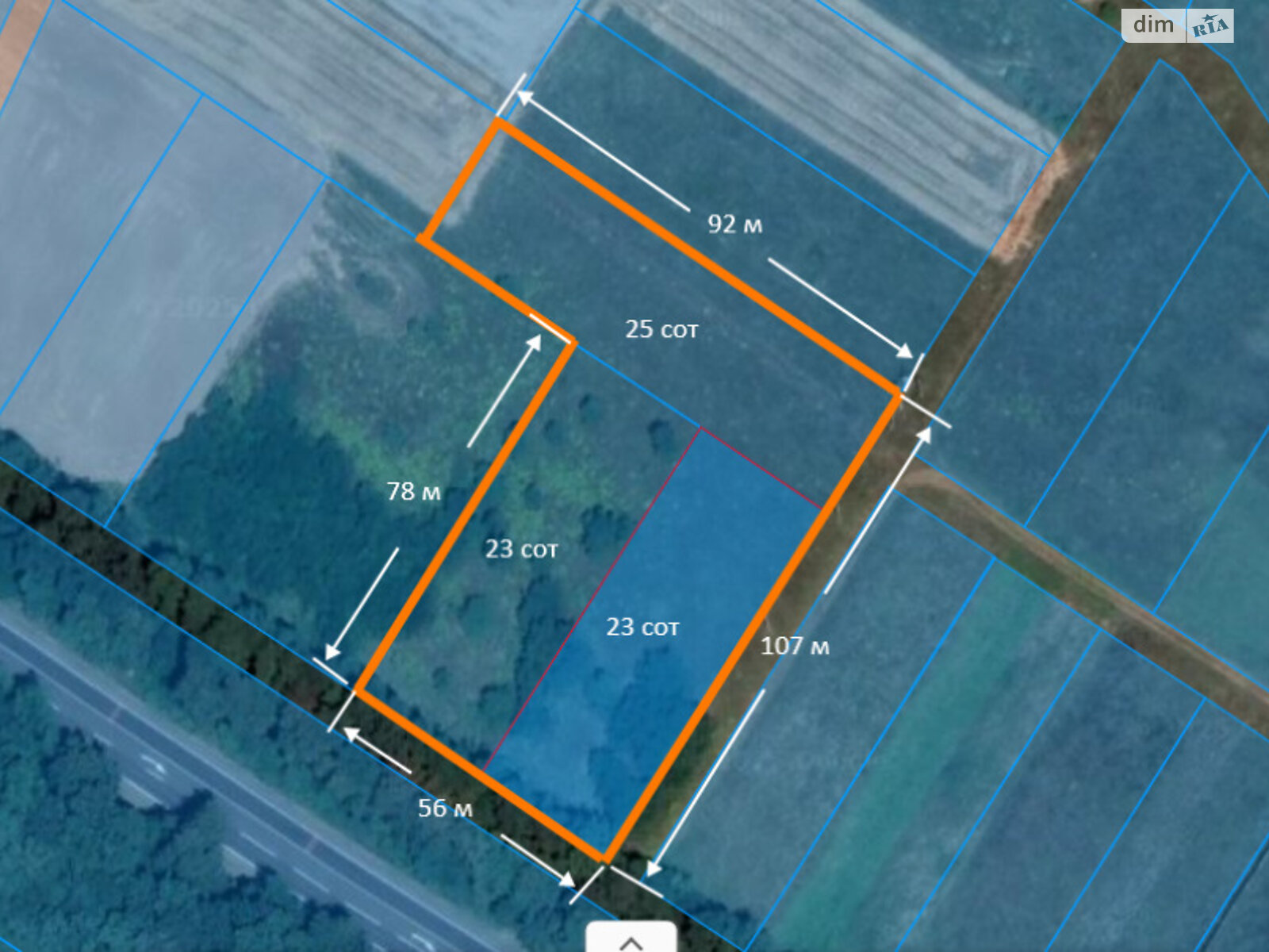 Земельный участок под жилую застройку в Лукашовке, площадь 70.99 сотки фото 1