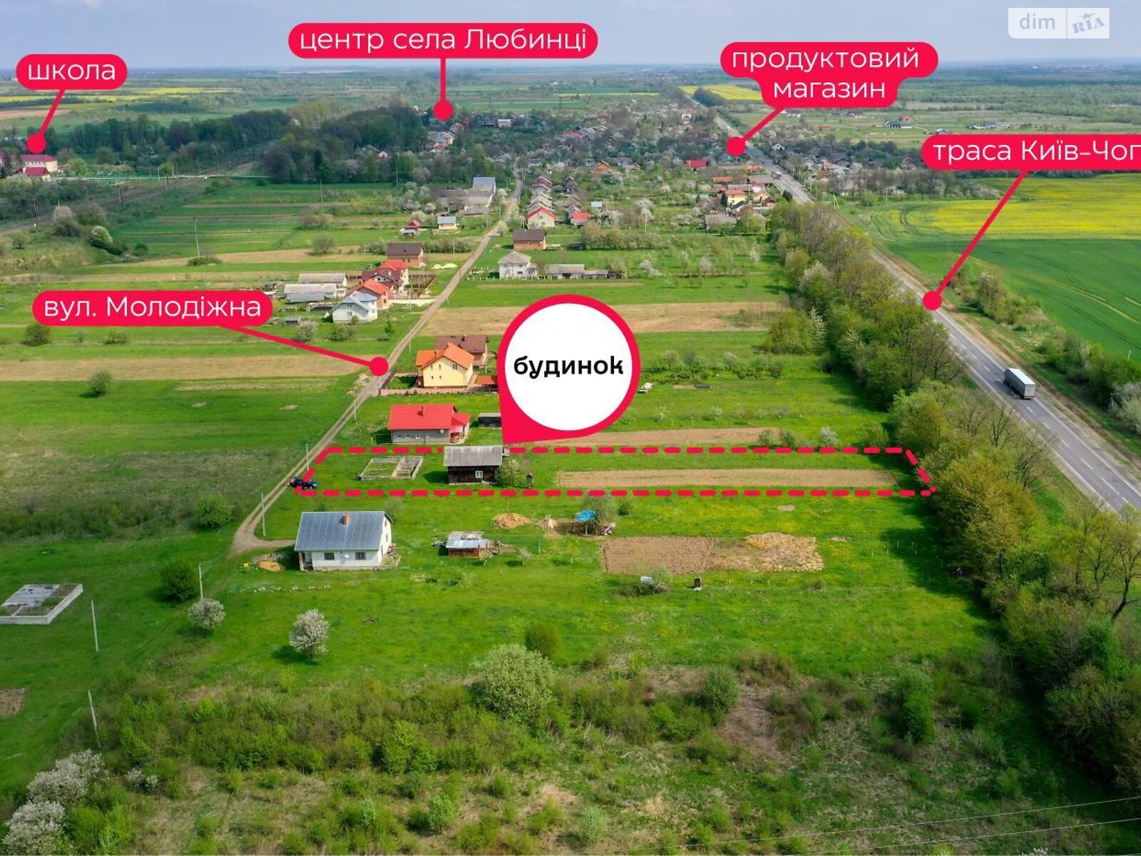 Земельна ділянка під житлову забудову в Любинцях, площа 25 соток фото 1 Земельна ділянка під житлову забудову в Любинцях, площа 25 соток фото 1