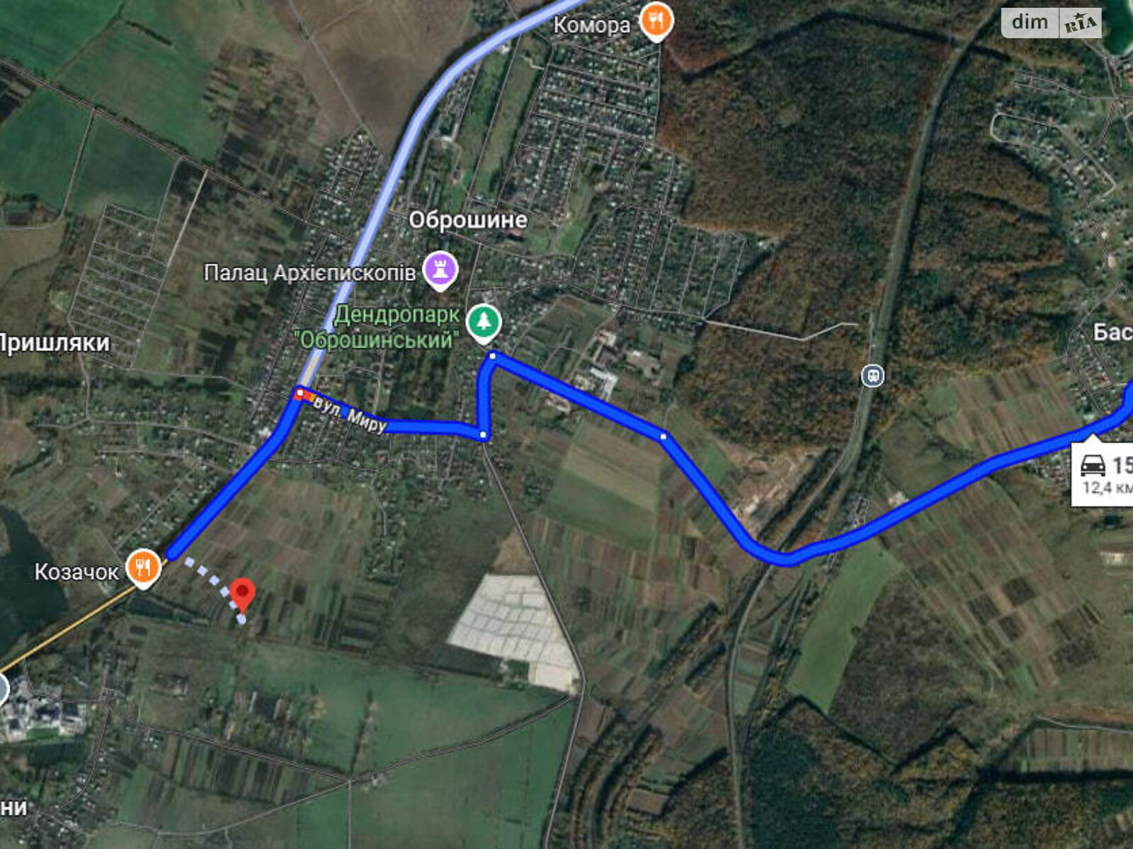 Земельна ділянка під житлову забудову в Оброшине, площа 8 соток фото 1 Земельна ділянка під житлову забудову в Оброшине, площа 8 соток фото 1
