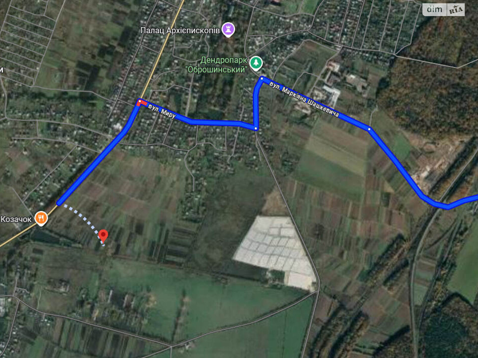 Земельна ділянка під житлову забудову в Оброшине, площа 8 соток фото 1 Земельна ділянка під житлову забудову в Оброшине, площа 8 соток фото 1