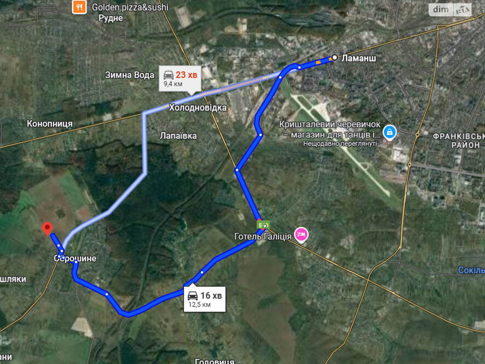 Земельна ділянка під житлову забудову в Оброшине, площа 10 соток фото 1 Земельна ділянка під житлову забудову в Оброшине, площа 10 соток фото 1