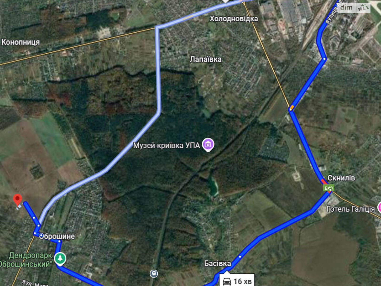 Земельна ділянка під житлову забудову в Оброшине, площа 10 соток фото 1 Земельна ділянка під житлову забудову в Оброшине, площа 10 соток фото 1