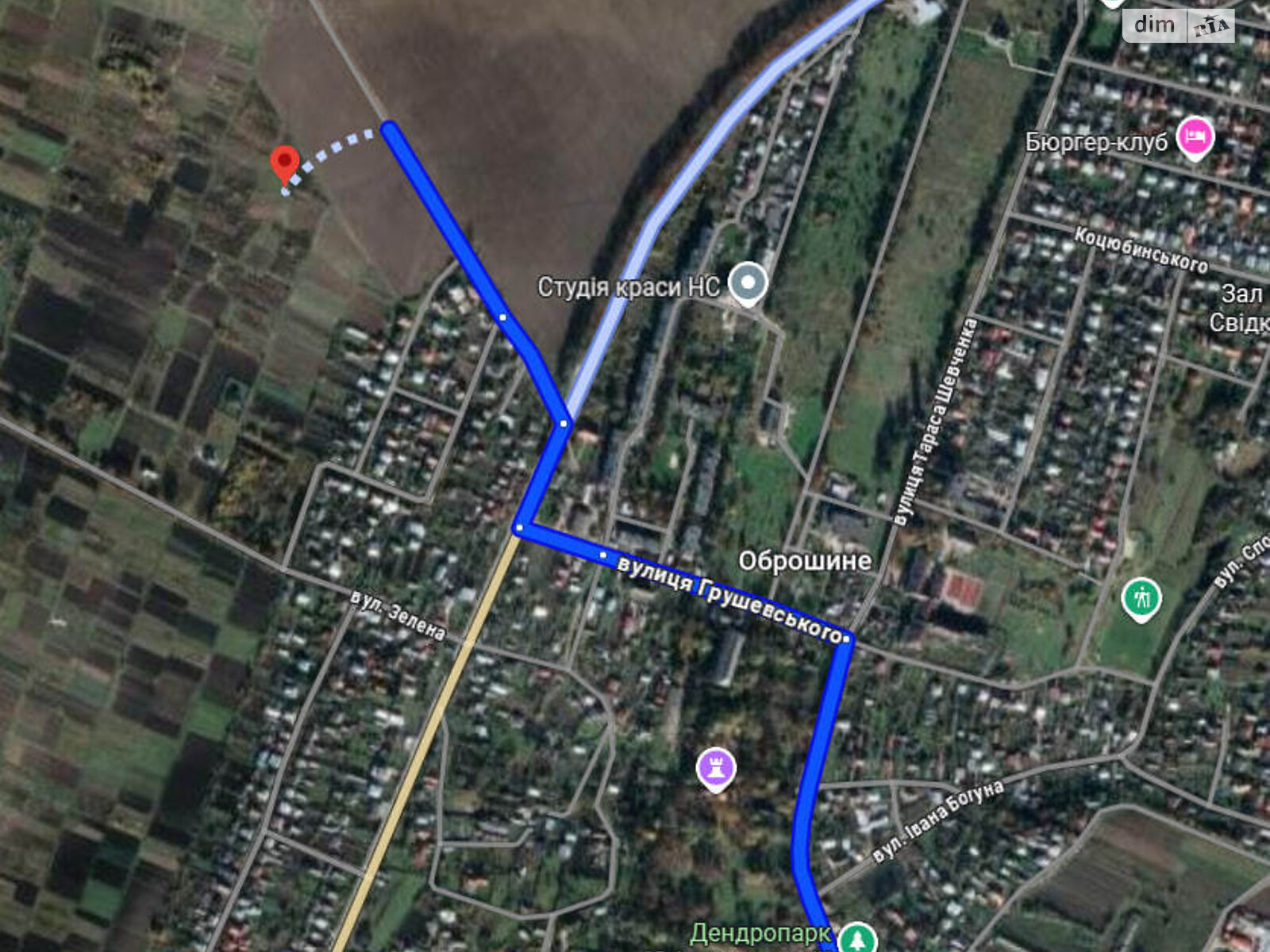 Земельна ділянка під житлову забудову в Оброшине, площа 10 соток фото 1 Земельна ділянка під житлову забудову в Оброшине, площа 10 соток фото 1