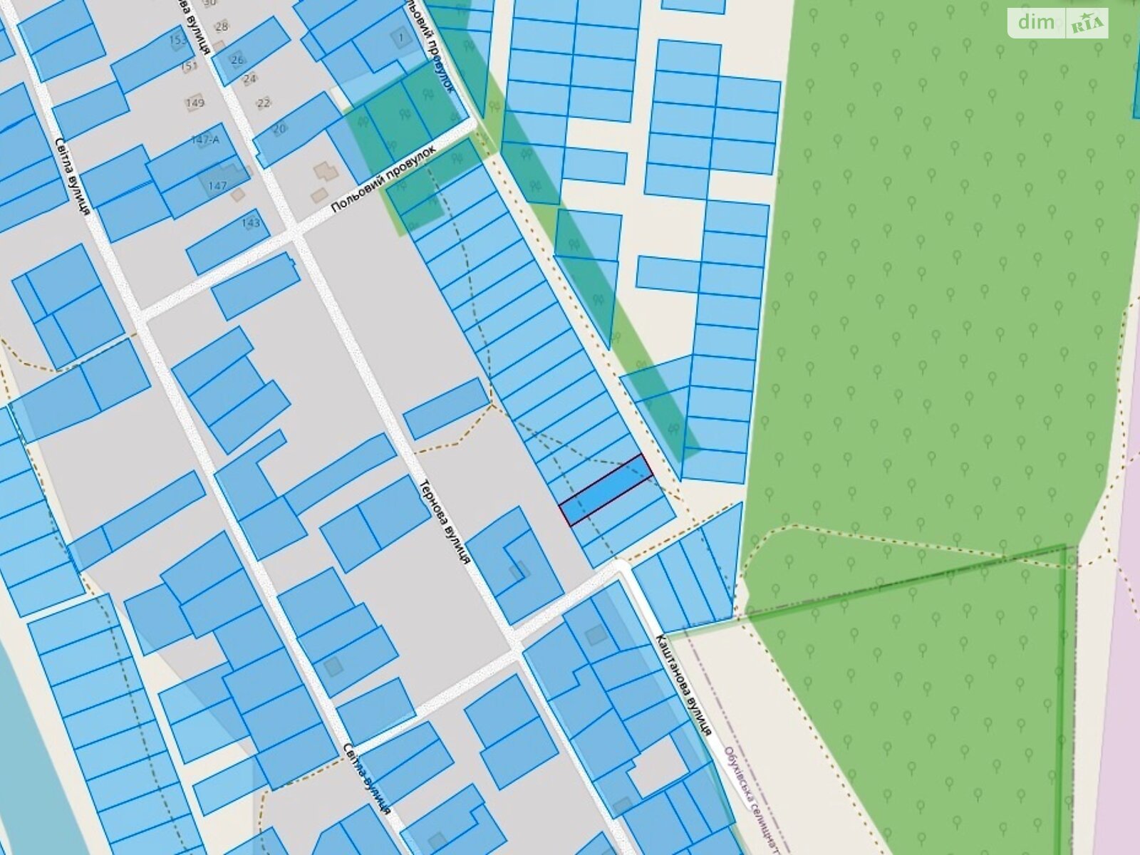 Земельный участок под жилую застройку в Обуховке, площадь 12 соток фото 1 Земельный участок под жилую застройку в Обуховке, площадь 12 соток фото 1