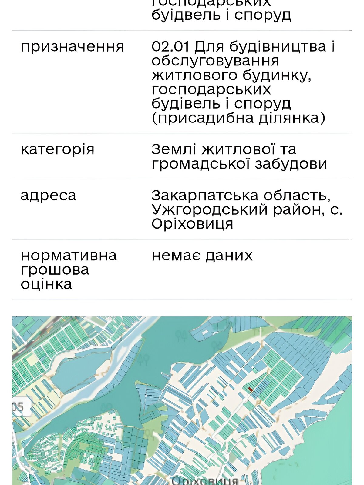 Земельна ділянка під житлову забудову в Оріховиці, площа 10 соток фото 1 Земельна ділянка під житлову забудову в Оріховиці, площа 10 соток фото 1
