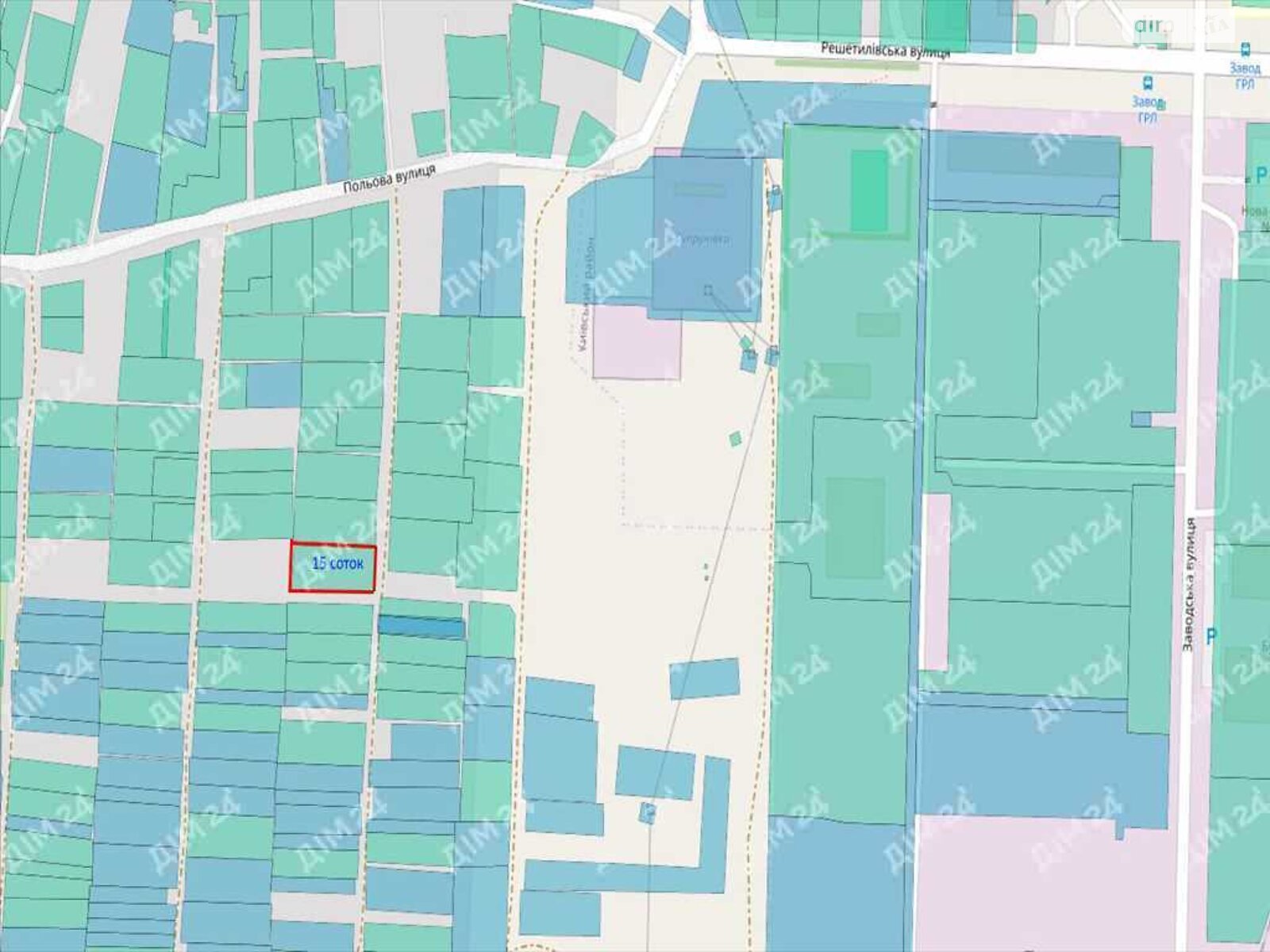 Земля под жилую застройку в Полтаве, район ГРЛ, площадь 15 соток фото 1