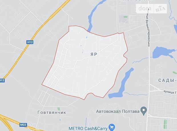 Земля под жилую застройку в Полтаве, район Яр, площадь 23.5 сотки фото 1 Земля под жилую застройку в Полтаве, район Яр, площадь 23.5 сотки фото 1