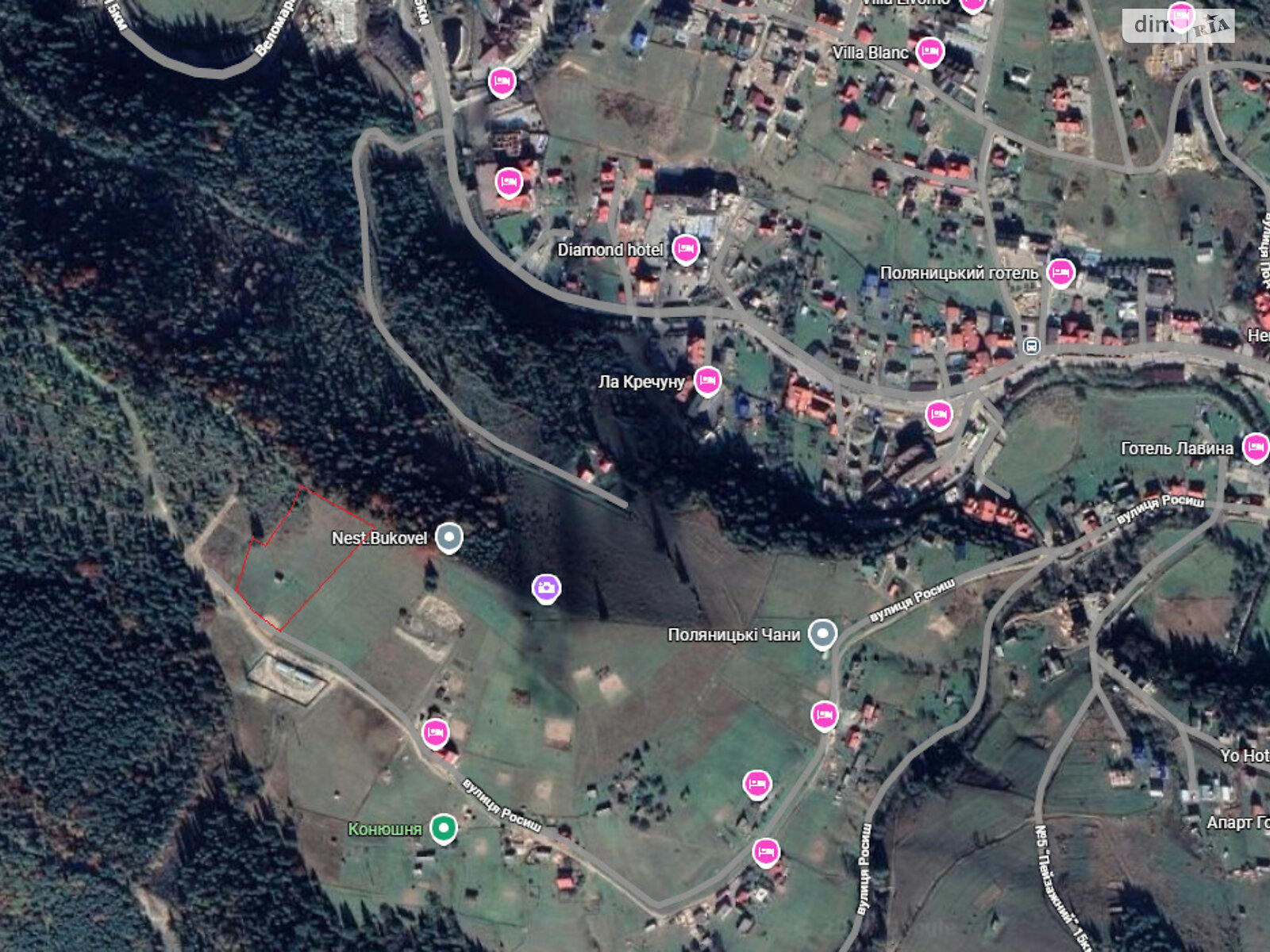 Земельный участок под жилую застройку в Поляниця, площадь 69.3 сотки фото 1 Земельный участок под жилую застройку в Поляниця, площадь 69.3 сотки фото 1