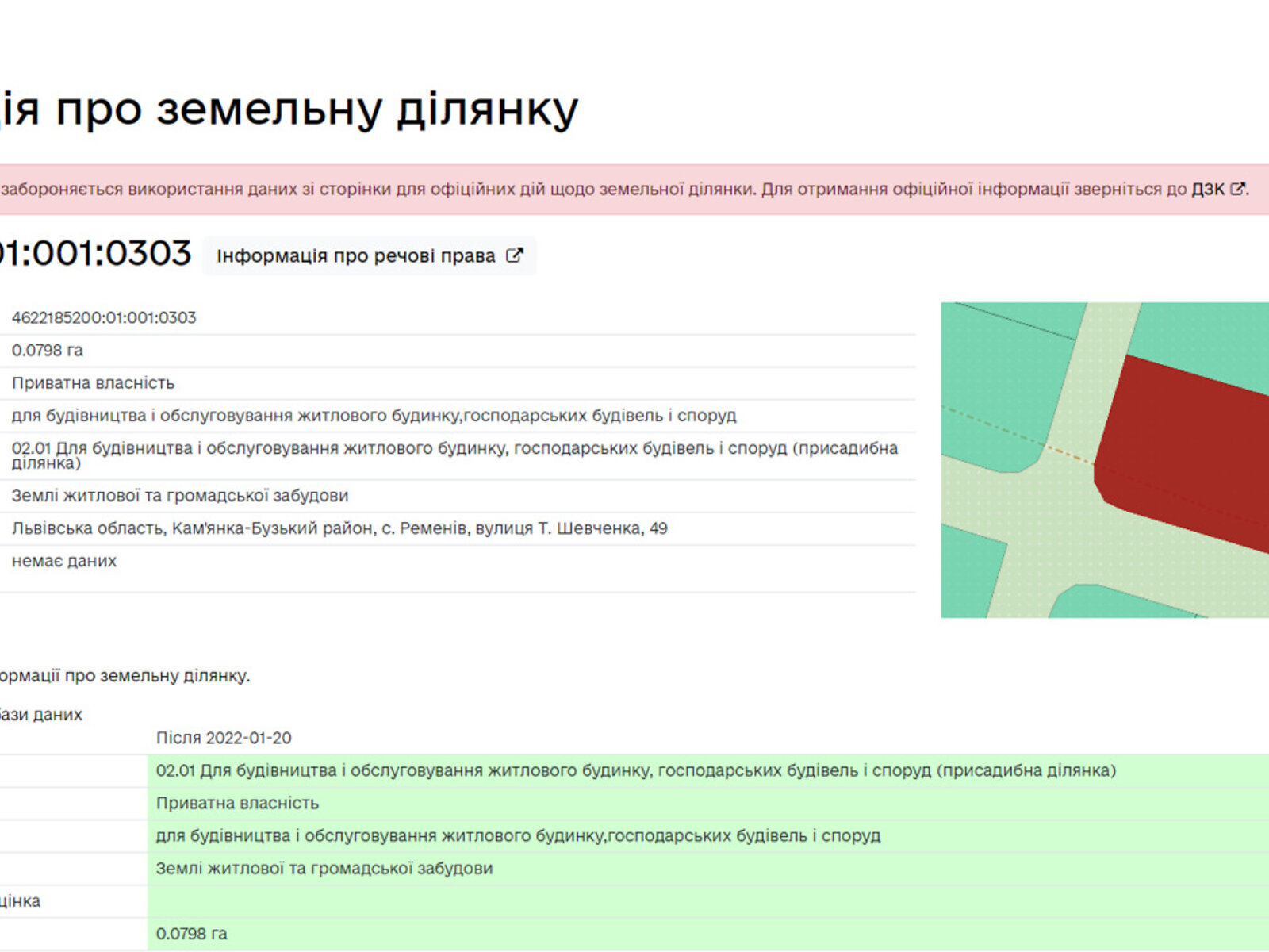 Земельный участок под жилую застройку в Ременове, площадь 0.0798 сотки фото 1