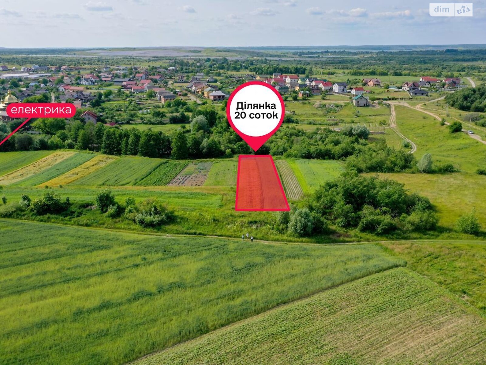 Земельна ділянка під житлову забудову в Терновиці, площа 20 соток фото 1 Земельна ділянка під житлову забудову в Терновиці, площа 20 соток фото 1