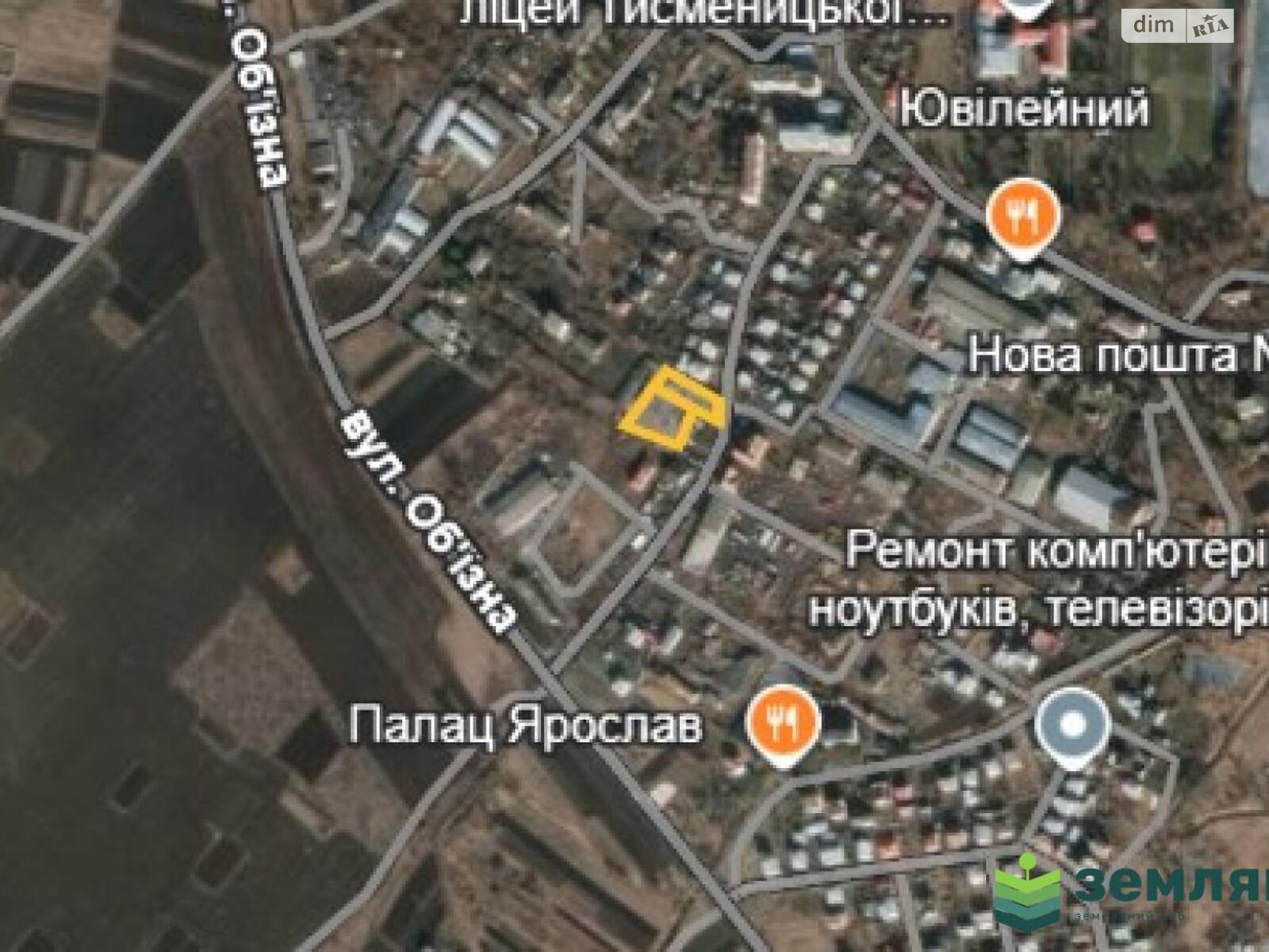 Земельна ділянка під житлову забудову в Тисмениці, площа 27.35 сотки фото 1 Земельна ділянка під житлову забудову в Тисмениці, площа 27.35 сотки фото 1
