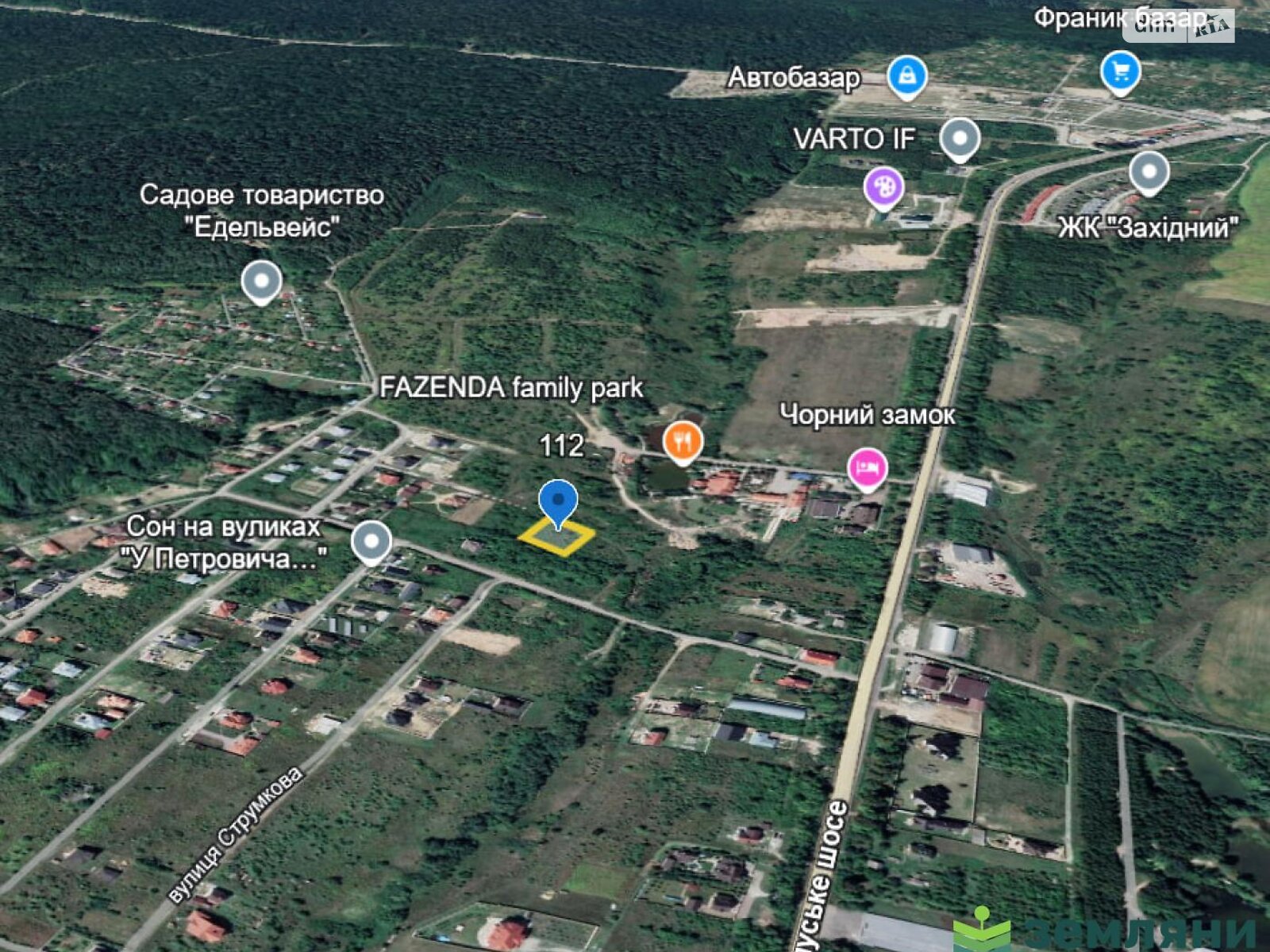 Земельна ділянка під житлову забудову в Угринові, площа 14.83 сотки фото 1 Земельна ділянка під житлову забудову в Угринові, площа 14.83 сотки фото 1