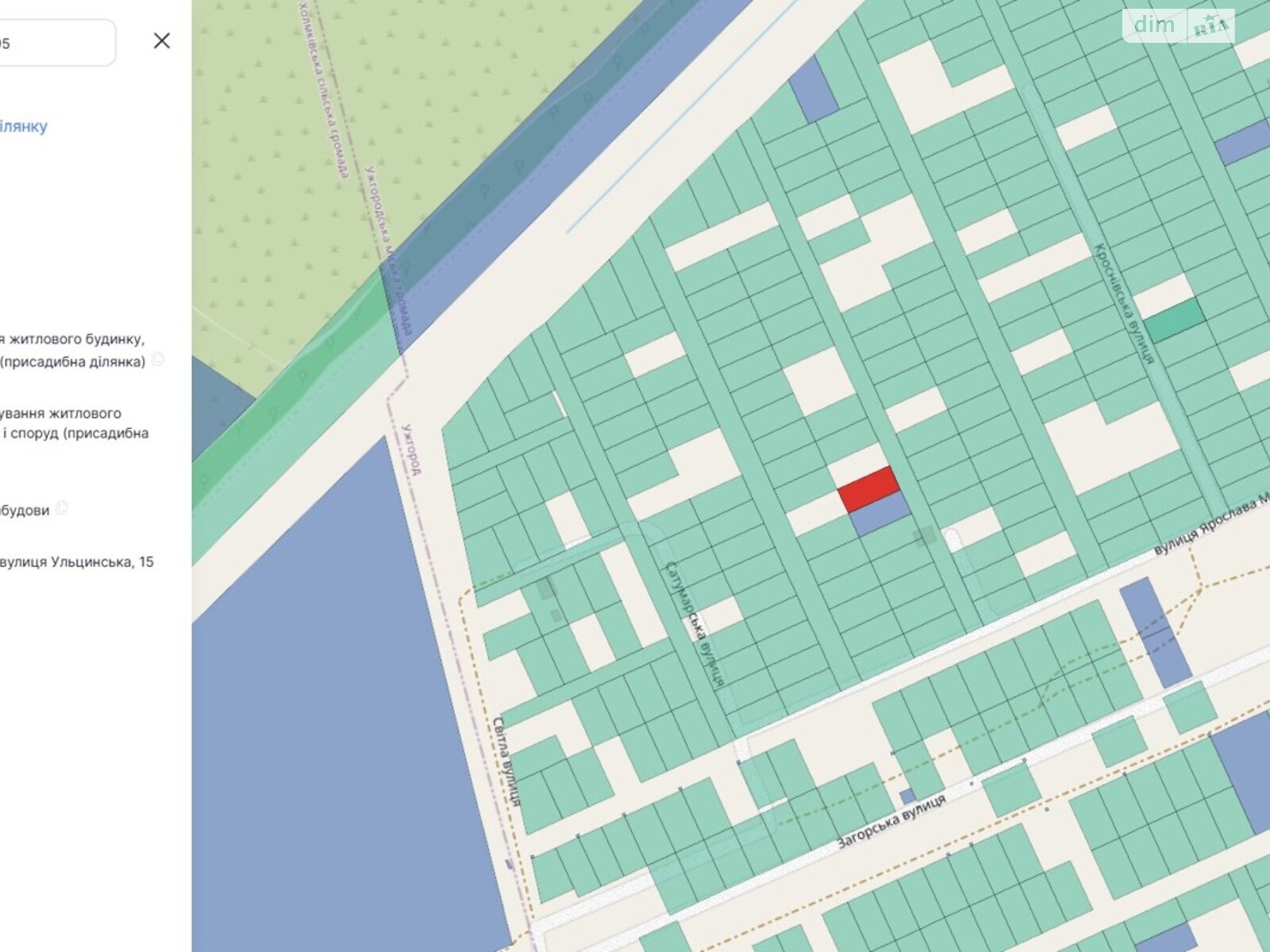 Земля под жилую застройку в Ужгороде, район Садовый, площадь 0.0629 Га фото 1