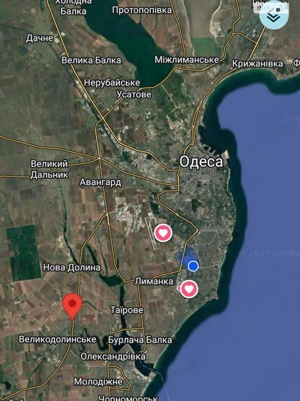 Земельна ділянка під житлову забудову в Великодолинському, площа 6 соток фото 1 Земельна ділянка під житлову забудову в Великодолинському, площа 6 соток фото 1