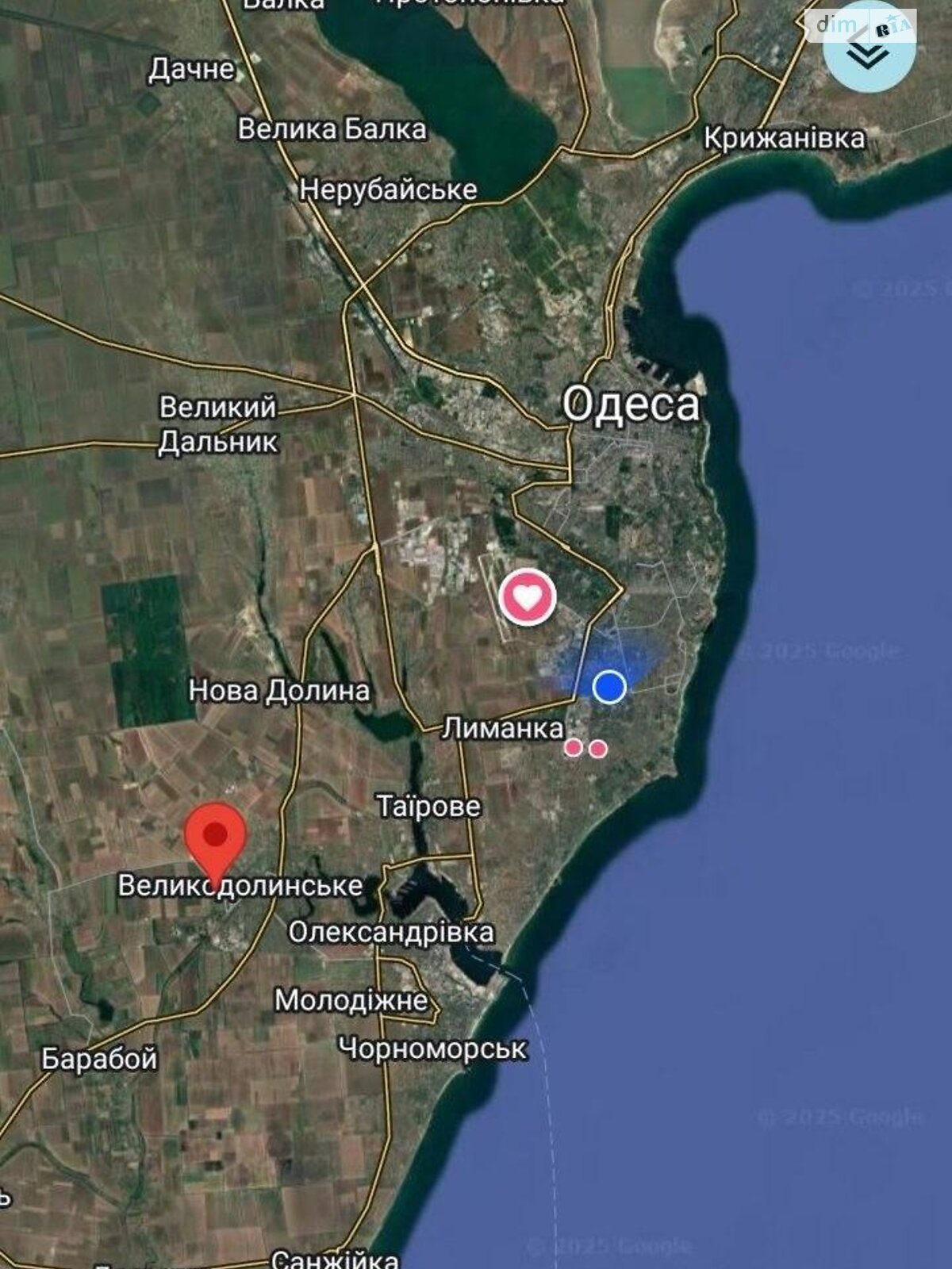 Земельна ділянка під житлову забудову в Великодолинському, площа 7 соток фото 1