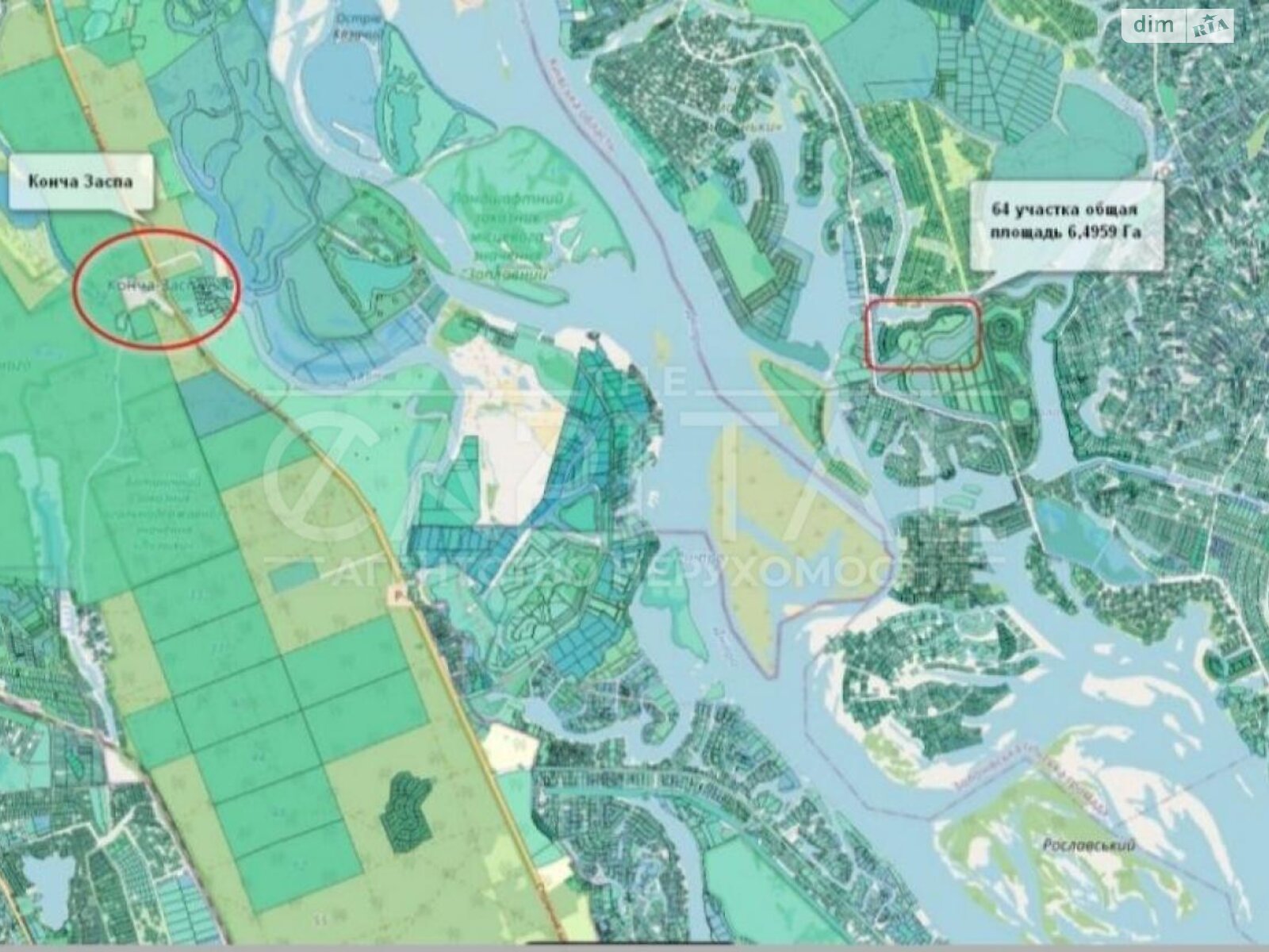 Земельна ділянка під житлову забудову в Вишеньках, площа 650 соток фото 1 Земельна ділянка під житлову забудову в Вишеньках, площа 650 соток фото 1