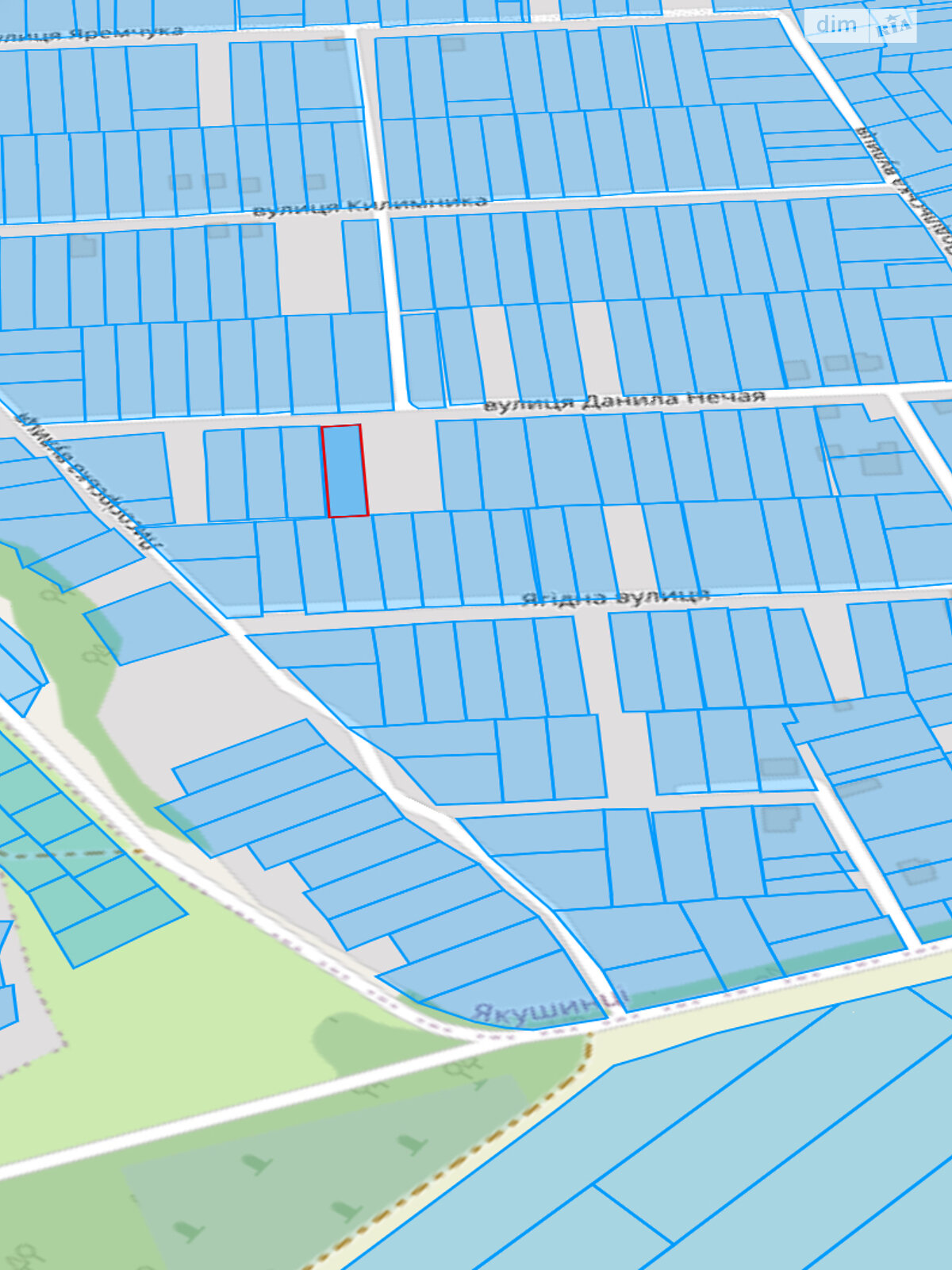 Земельный участок под жилую застройку в Якушинцах, площадь 15 соток фото 1 Земельный участок под жилую застройку в Якушинцах, площадь 15 соток фото 1
