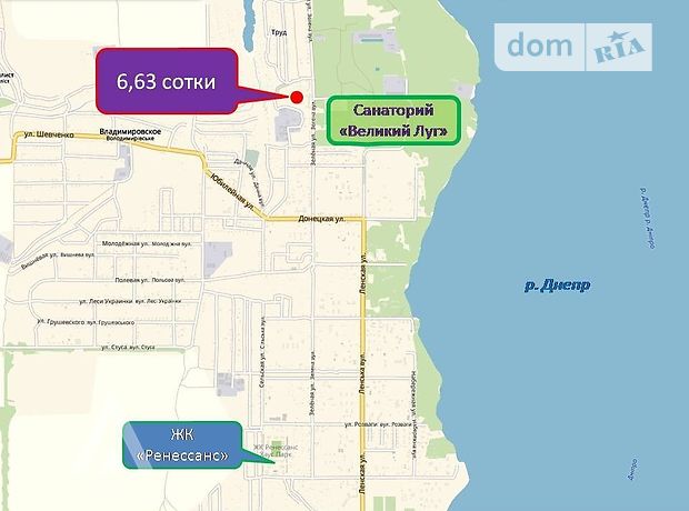 Земля под жилую застройку в Запорожье, район Днепровский (Ленинский), площадь 6.63 соток фото 1 Земля под жилую застройку в Запорожье, район Днепровский (Ленинский), площадь 6.63 соток фото 1