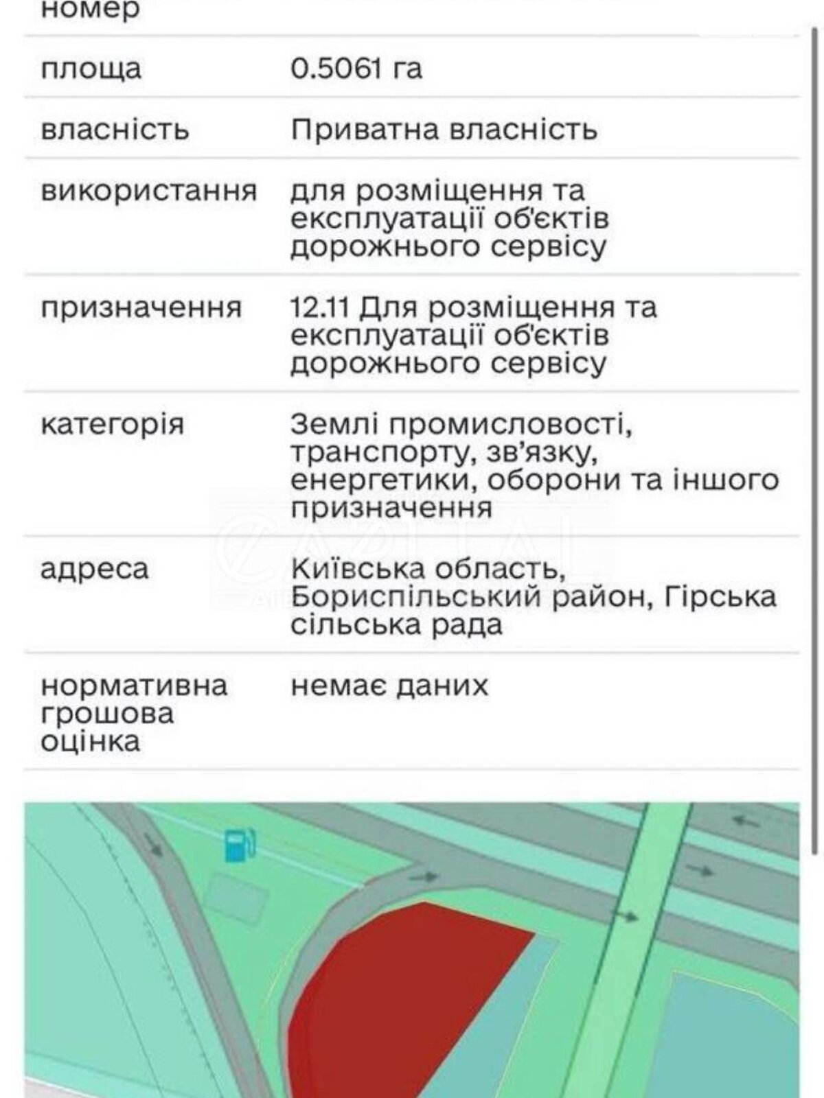 Земля коммерческого назначения в Борисполе, район Борисполь, площадь 50 соток фото 1
